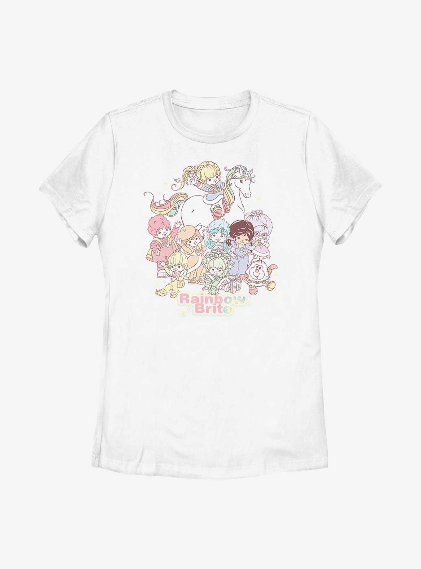 Rainbow Brite Pastel Party Womens T-Shirt, WHITE, hi-res