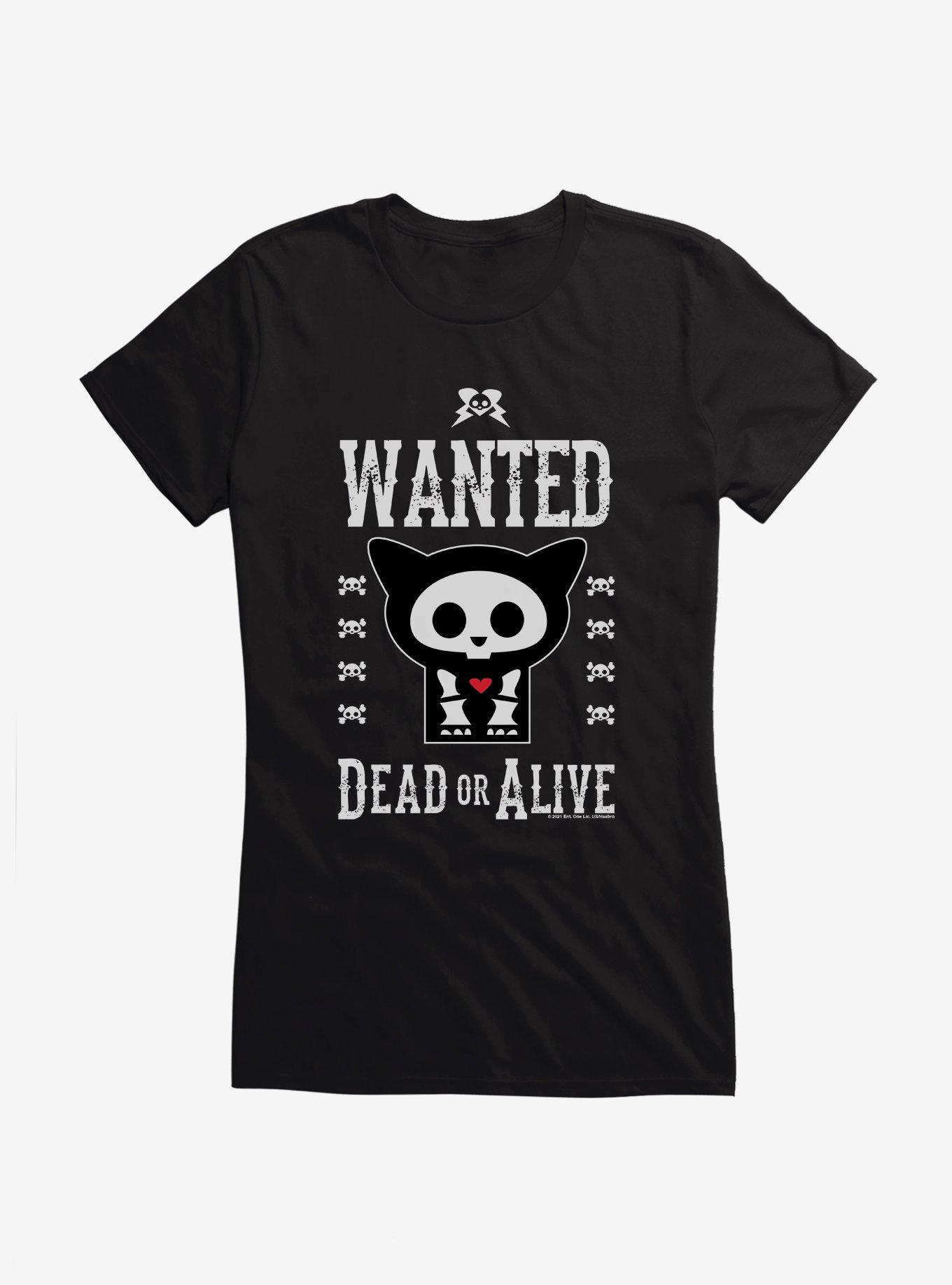 Skelanimals Kit Wanted Dead Or Alive Girls T-Shirt, BLACK, hi-res