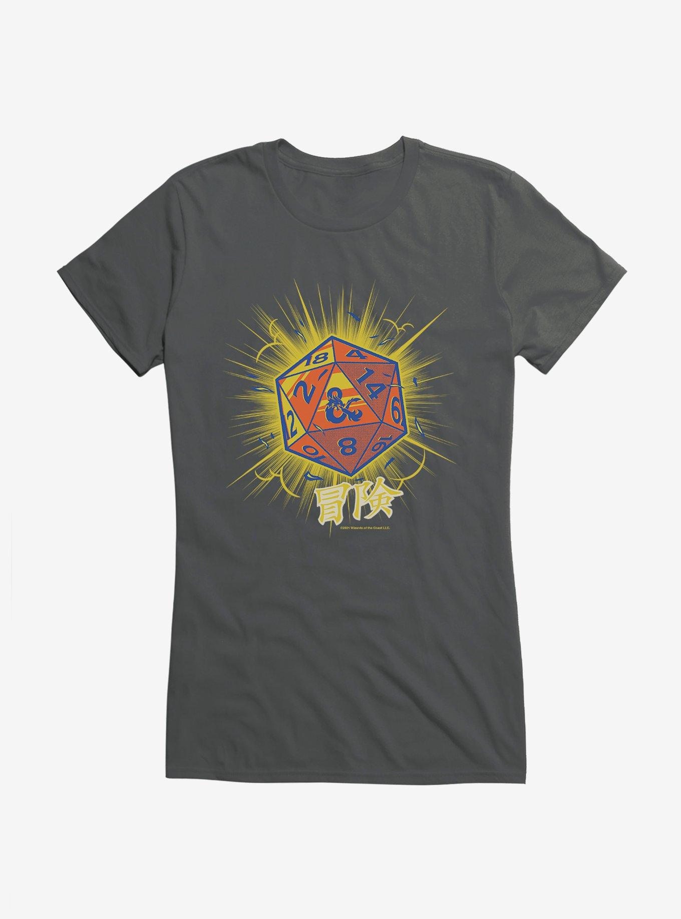 Dungeons & Dragons D20 Dice Asian Letters Girls T-Shirt, , hi-res