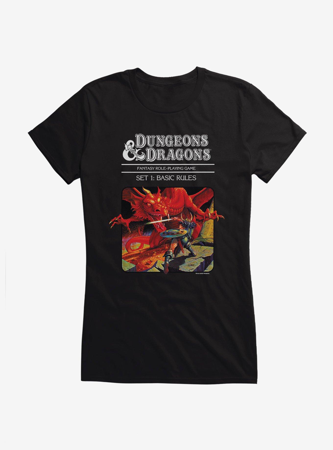 Dungeons & Dragons Vintage Dragon and the Knight Girls T-Shirt, , hi-res