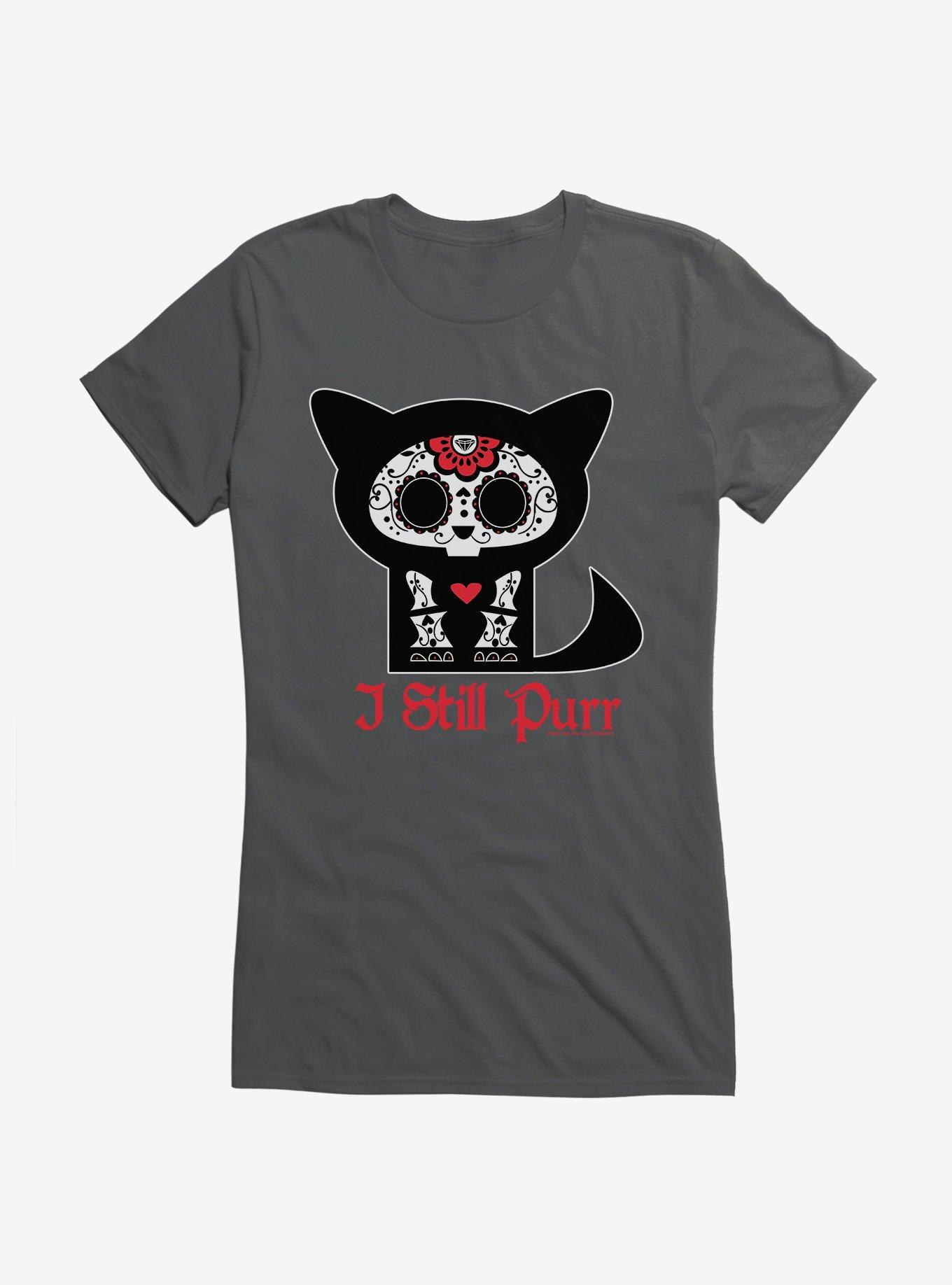 Skelanimals I Still Purr Girls T-Shirt, CHARCOAL, hi-res