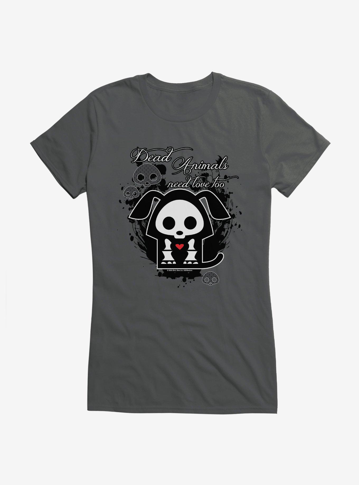 Skelanimals Need Love Girls T-Shirt, CHARCOAL, hi-res