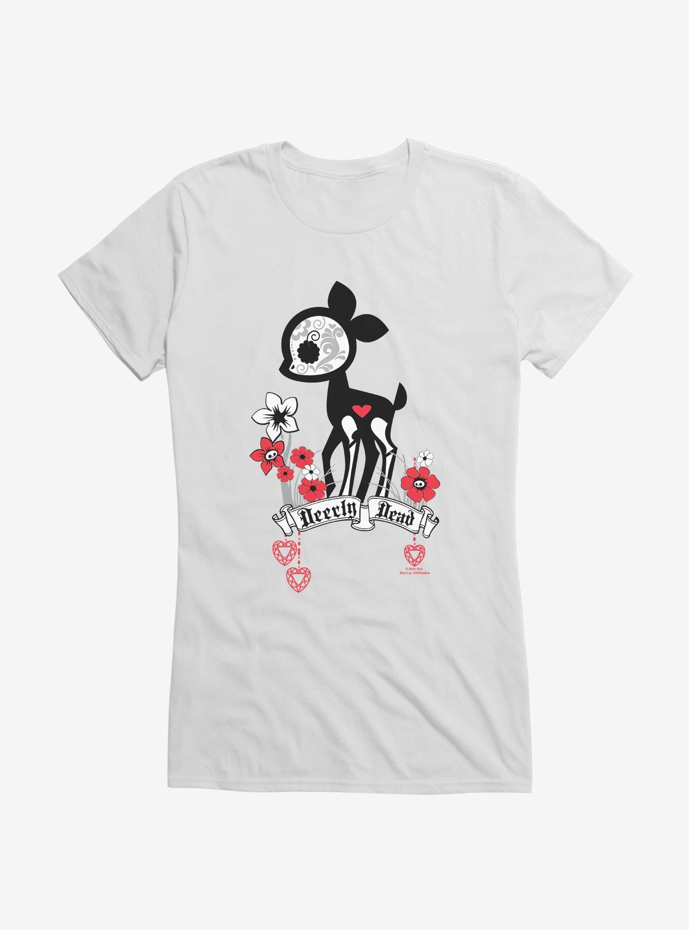 Skelanimals Deerly Dead Girls T-Shirt, WHITE, hi-res
