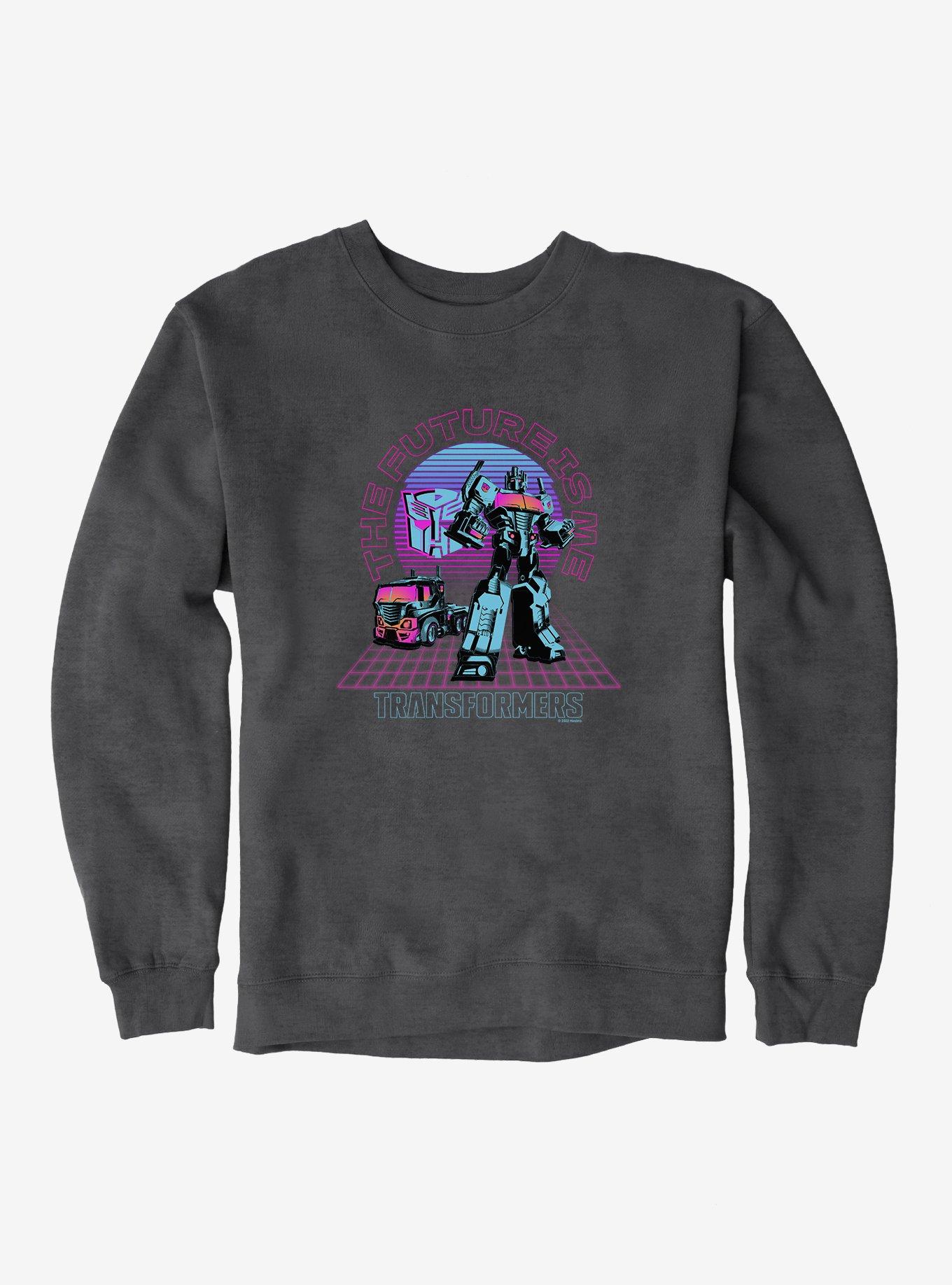 Transformers The Future Is Me Optimus Prime Sweatshirt, DARK HEATHER, hi-res