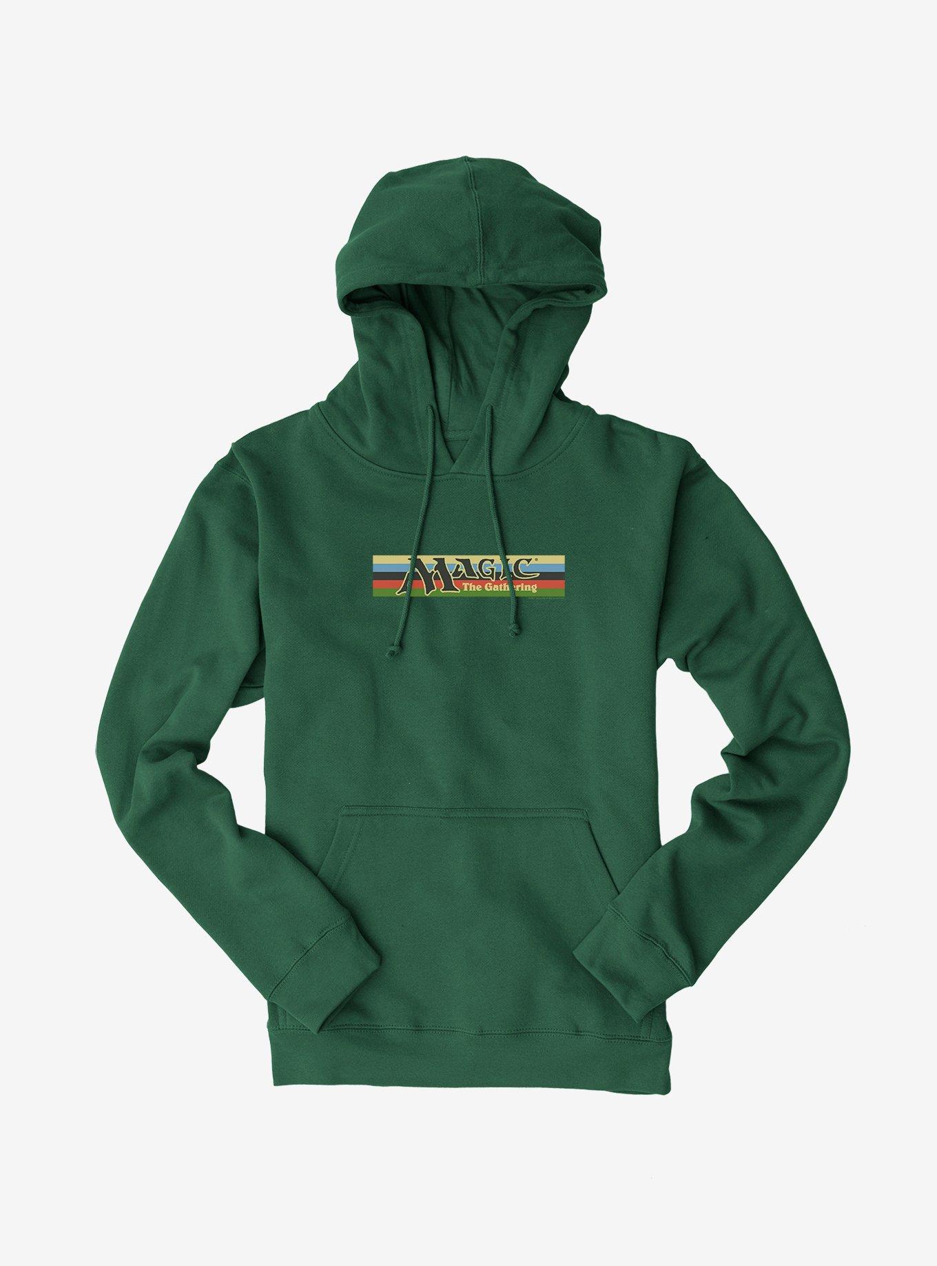 Magic The Gathering Graphics Retro Logo Hoodie, FOREST GREEN, hi-res