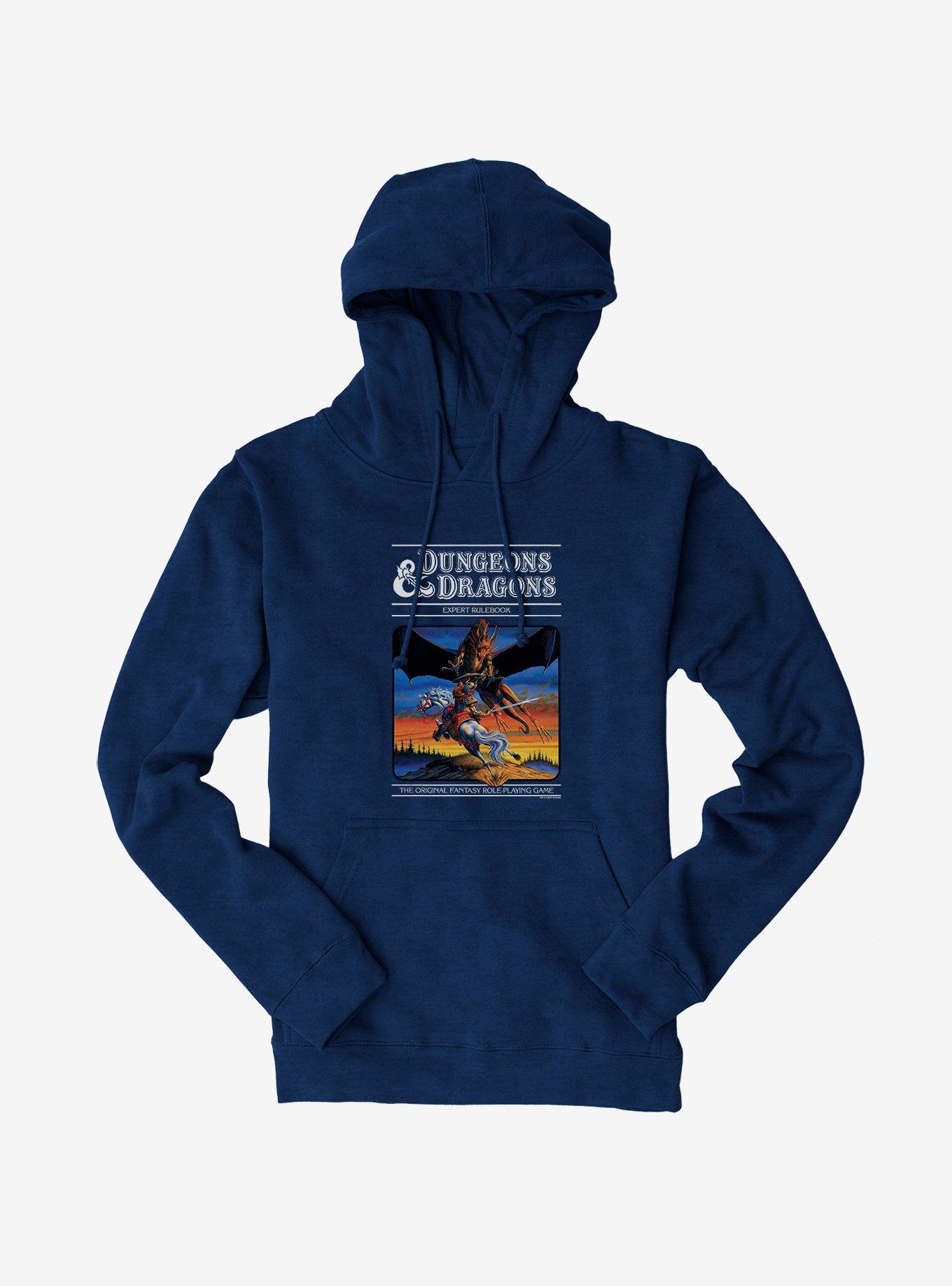 Dungeons & Dragons Vintage Expert Rulebook Hoodie, NAVY, hi-res