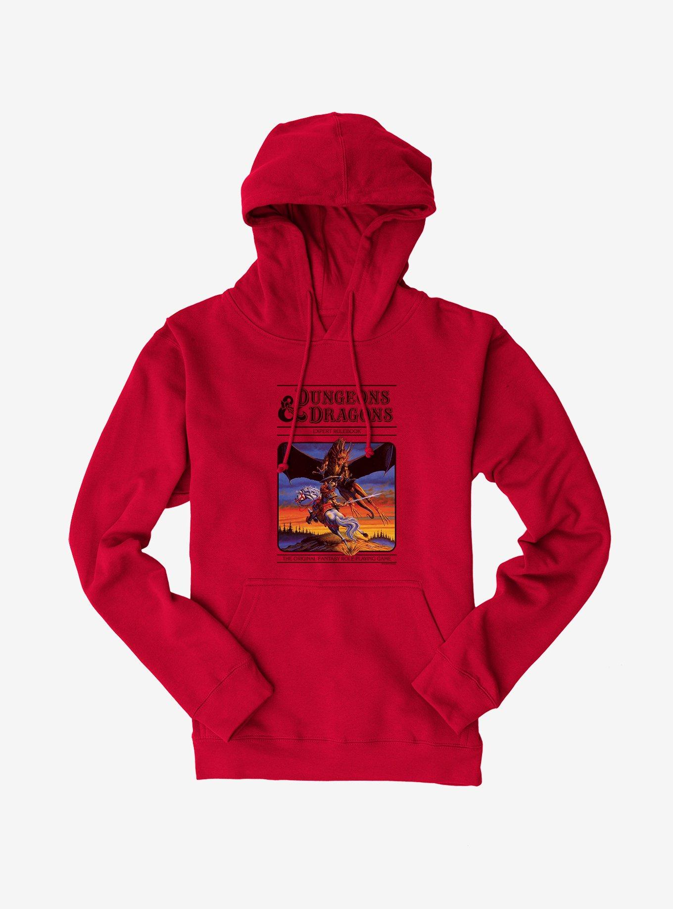 Dungeons & Dragons Vintage Expert Rulebook Hoodie, RED, hi-res