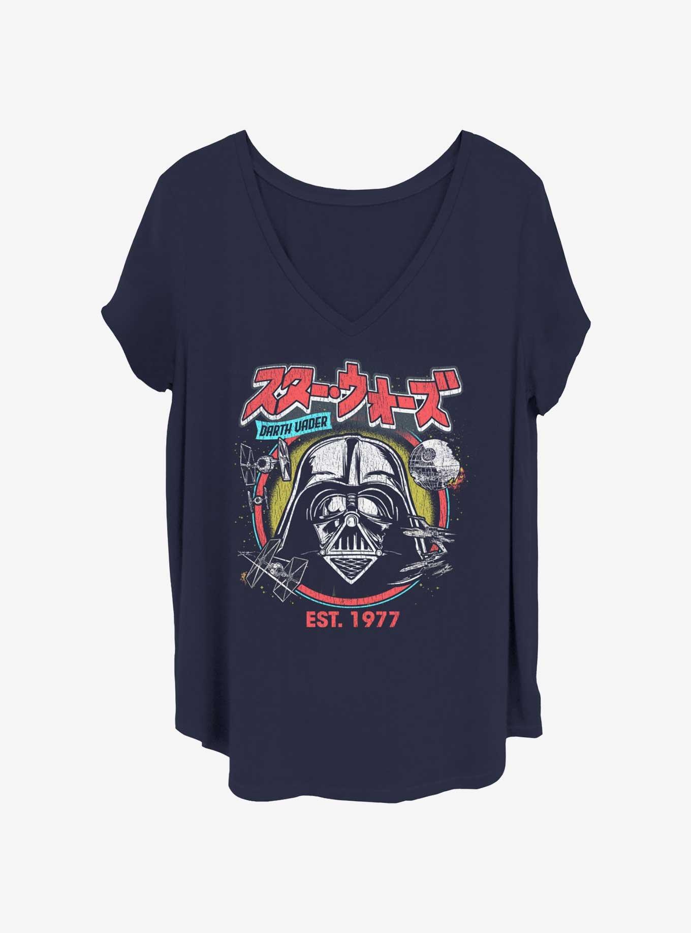 Star Wars Darth Vader Womens T-Shirt Plus Size, NAVY, hi-res