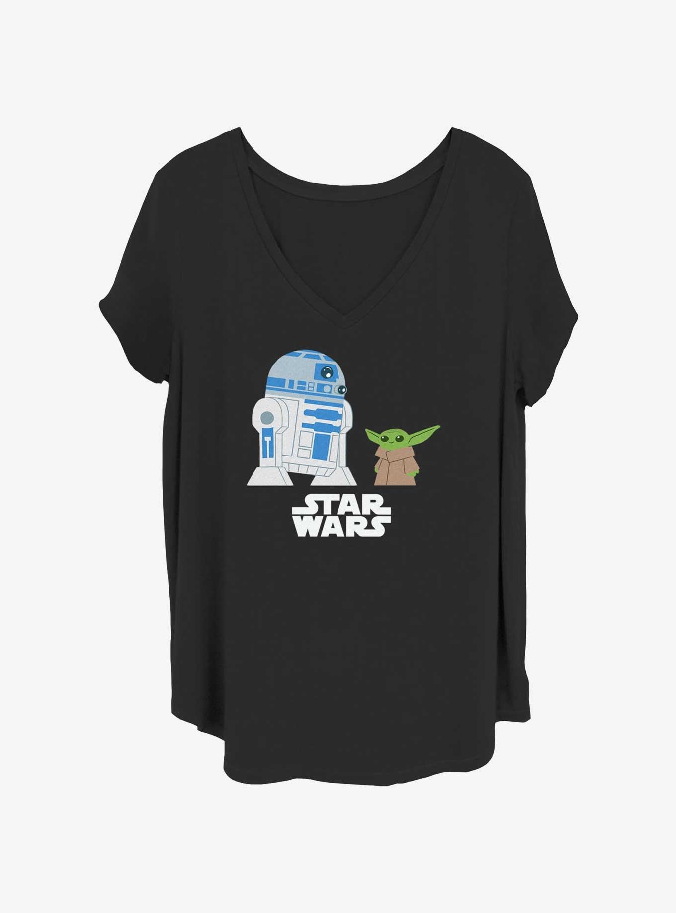 Star Wars The Mandalorian R2D2 Meets Grogu Womens T-Shirt Plus Size, , hi-res