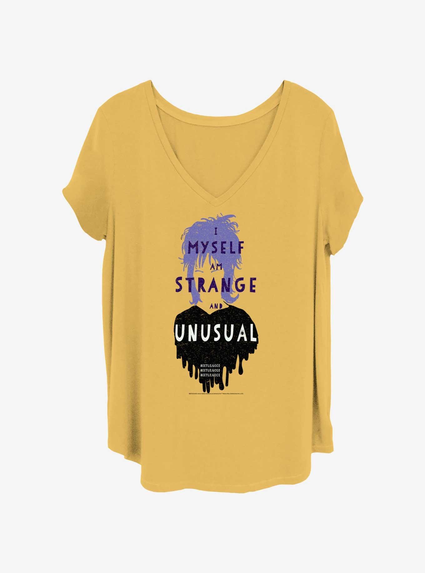 Beetlejuice I Myself Am Strange And Unusual Womens T-Shirt Plus Size, OCHRE, hi-res