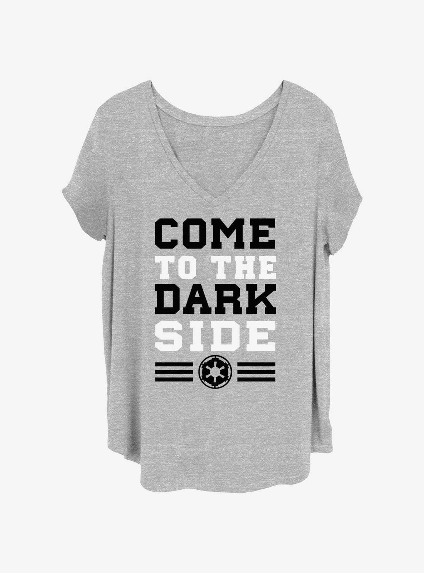 Star Wars Dark Side Invite Womens T-Shirt Plus Size, HEATHER GR, hi-res