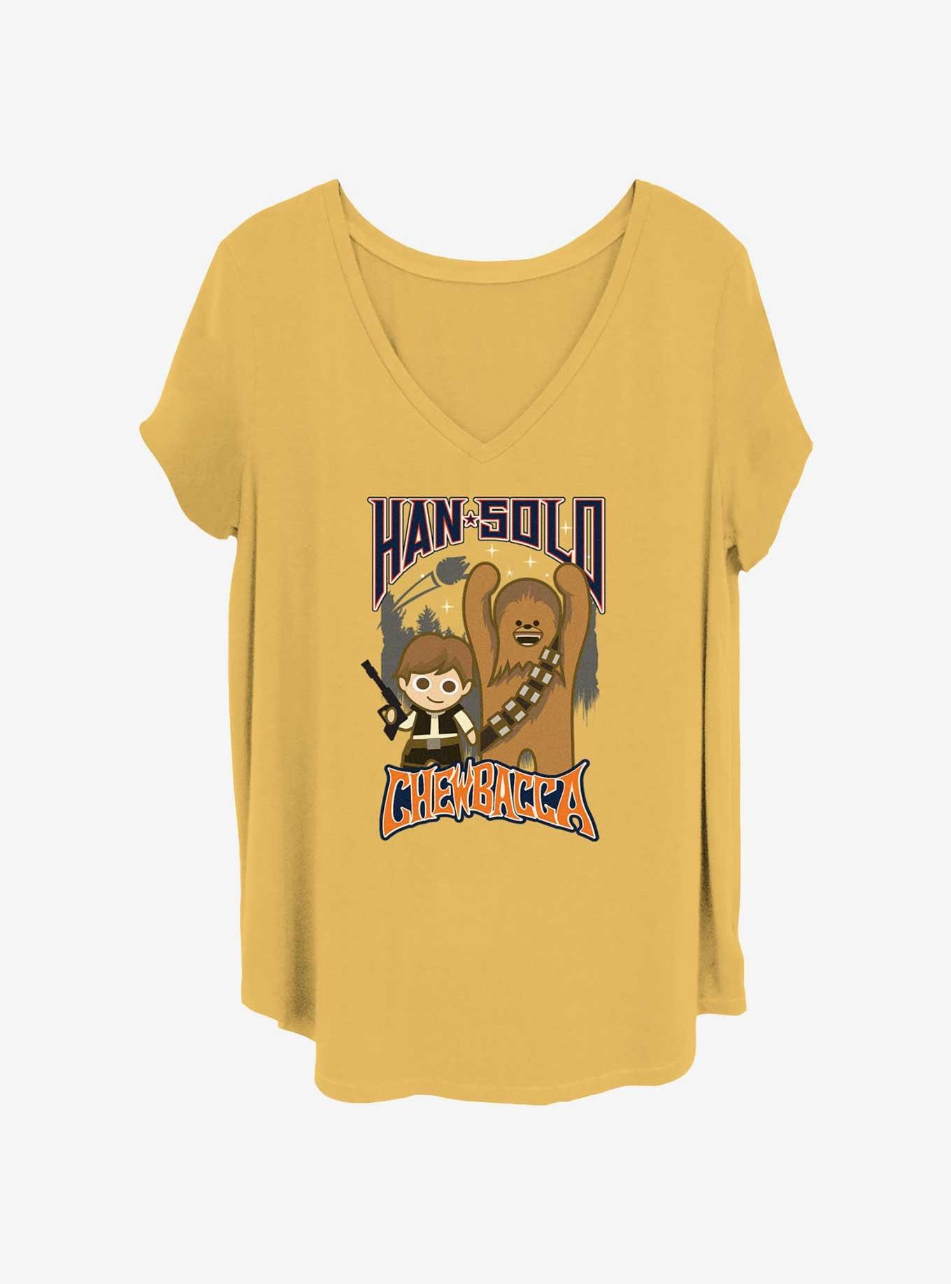 Star Wars Team Han And Chewy Womens T-Shirt Plus Size, OCHRE, hi-res