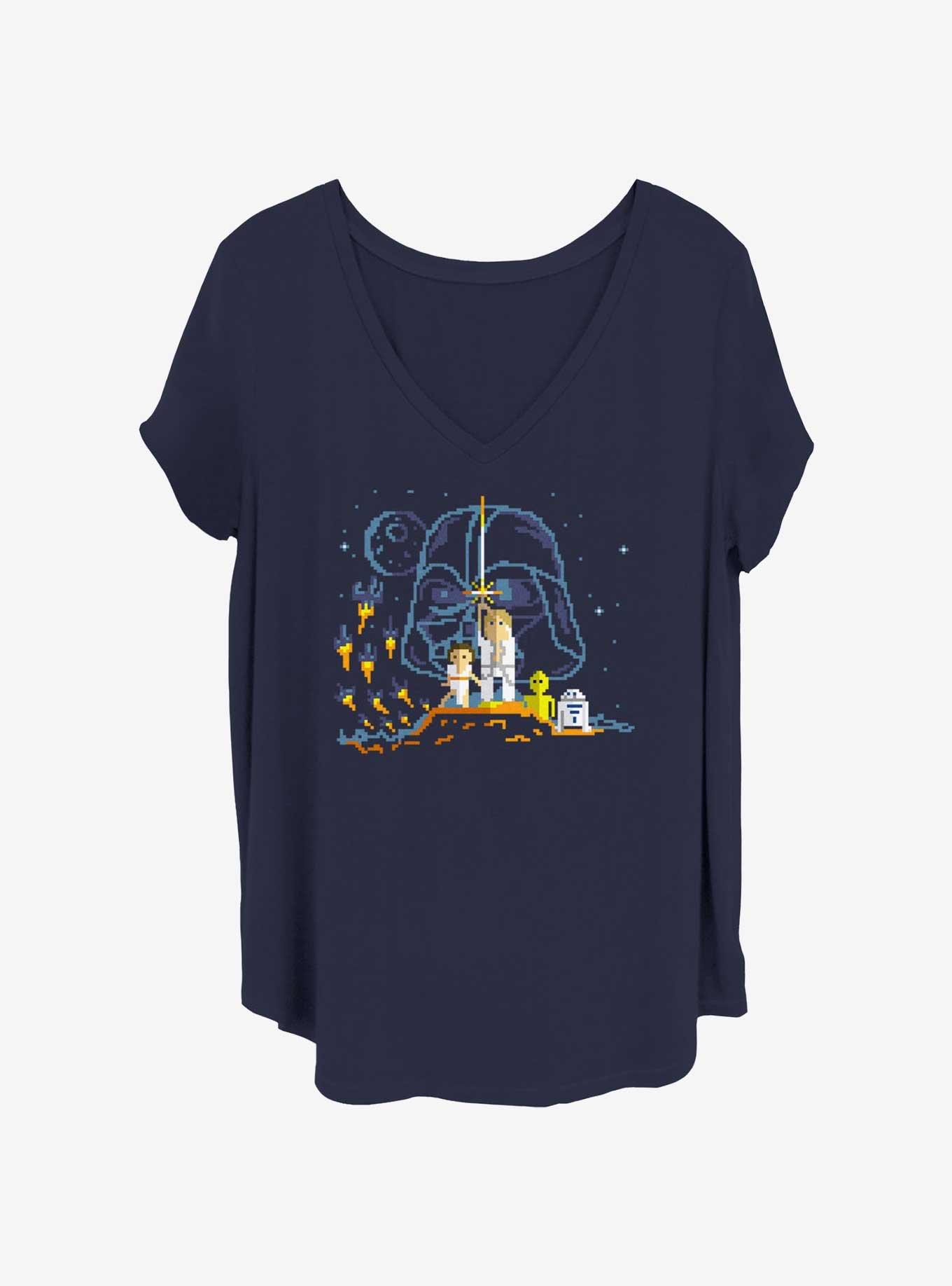 Star Wars Bitty People Womens T-Shirt Plus Size, NAVY, hi-res