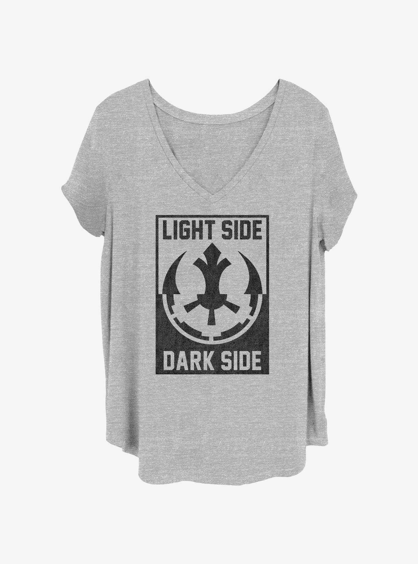 Star Wars Light Side, Dark Side Womens T-Shirt Plus Size, HEATHER GR, hi-res