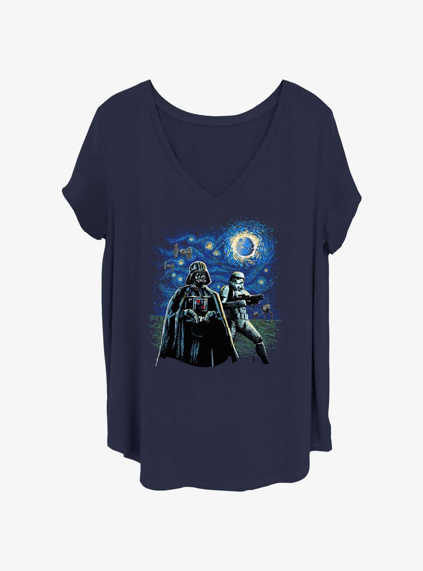 Star Wars Vader Trooper Starry Night Womens T-Shirt Plus Size, , hi-res