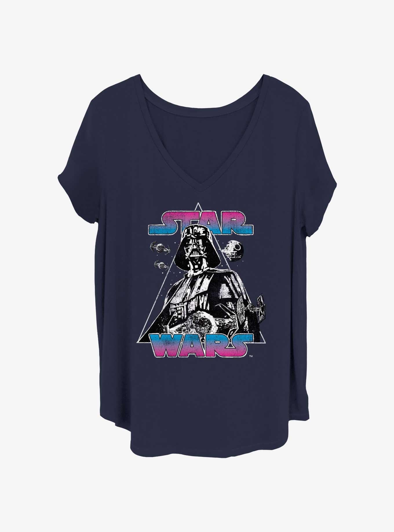 Star Wars Vader Triangle Womens T-Shirt Plus Size, NAVY, hi-res