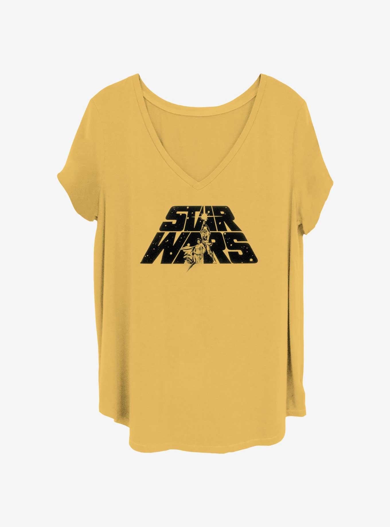 Star Wars Cover Logo Womens T-Shirt Plus Size, OCHRE, hi-res