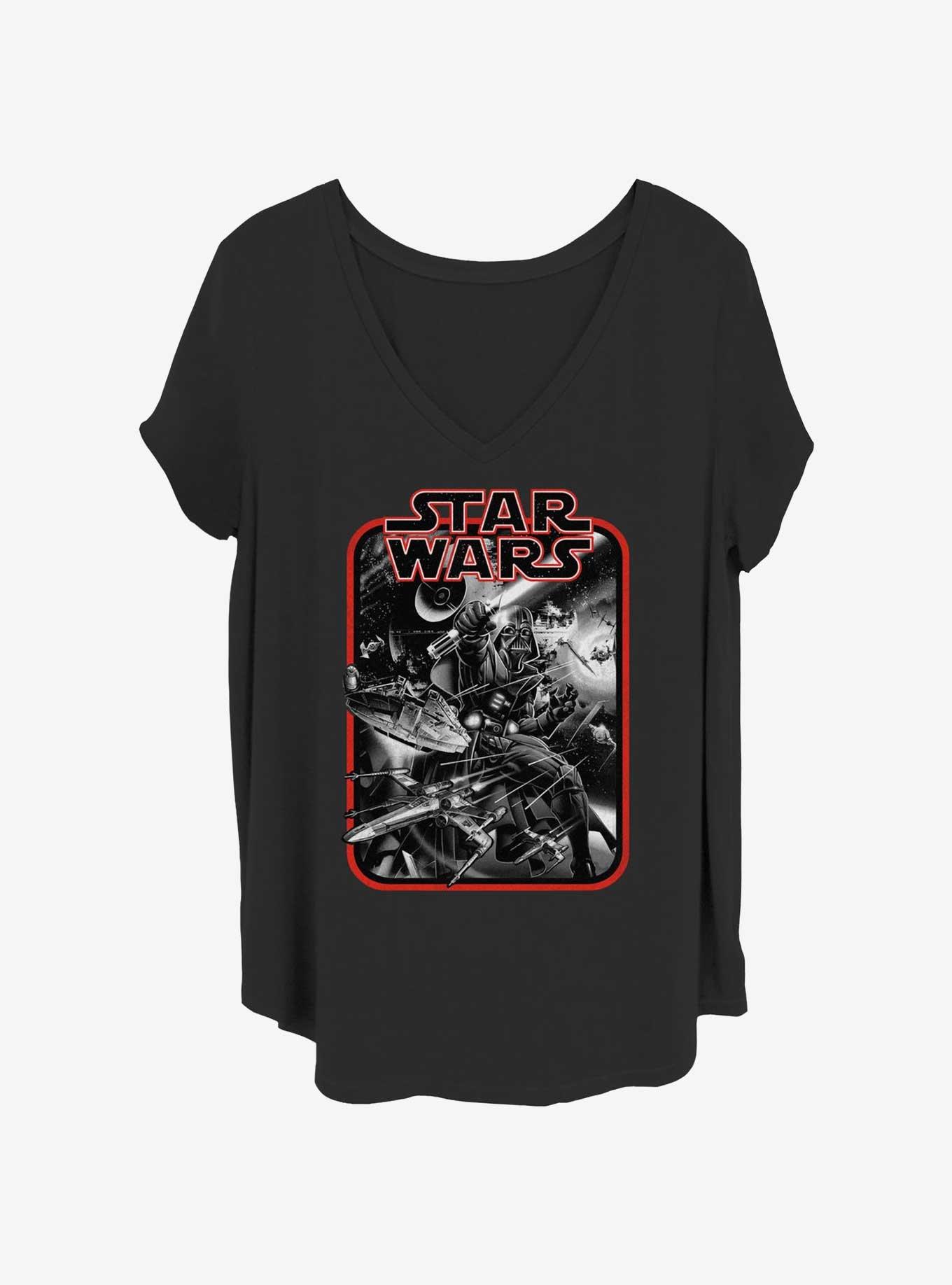 Star Wars Vader Strike Womens T-Shirt Plus Size, BLACK, hi-res