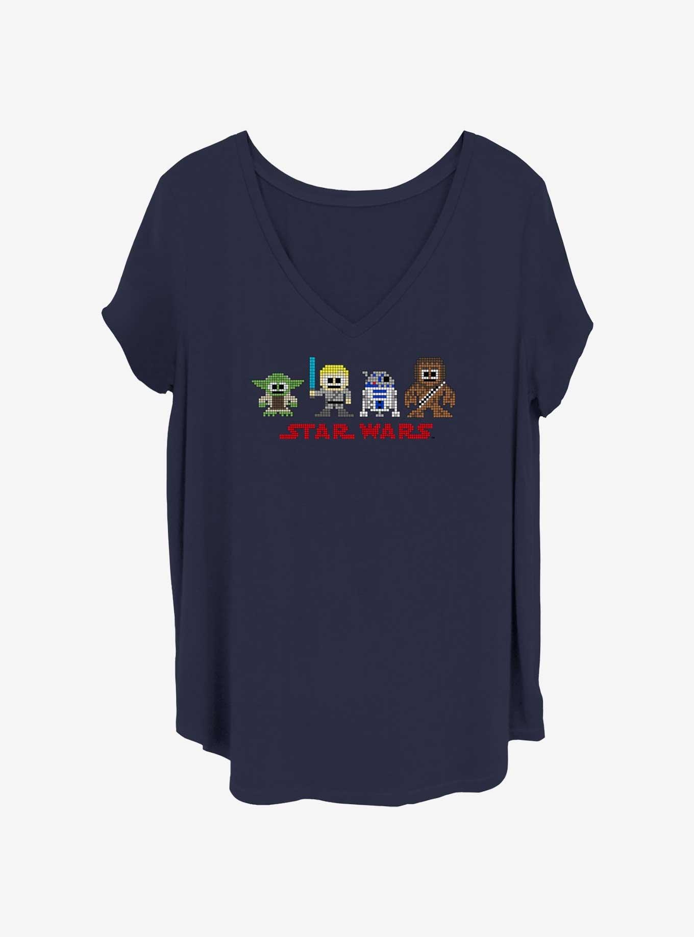 Star Wars Original Sprites Womens T-Shirt Plus Size, NAVY, hi-res