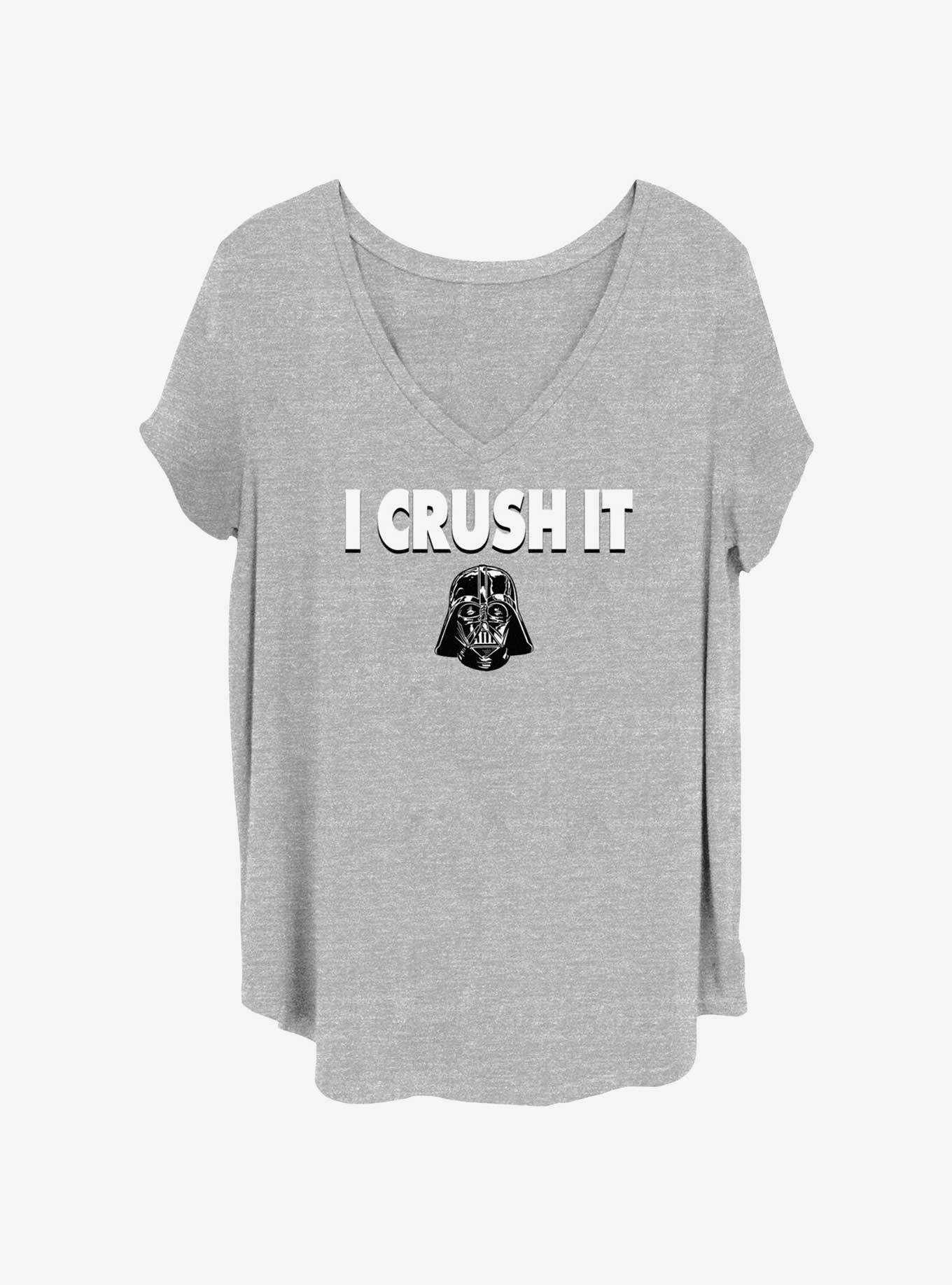 Star Wars Vader Crush Womens T-Shirt Plus Size, HEATHER GR, hi-res