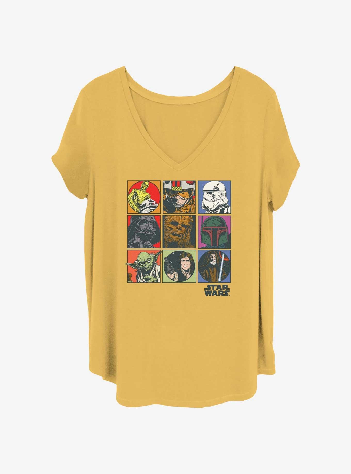 Star Wars Cast Womens T-Shirt Plus Size, OCHRE, hi-res