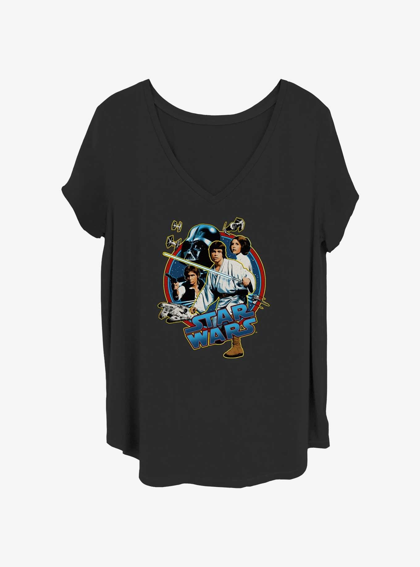 Star Wars Retro Womens T-Shirt Plus Size