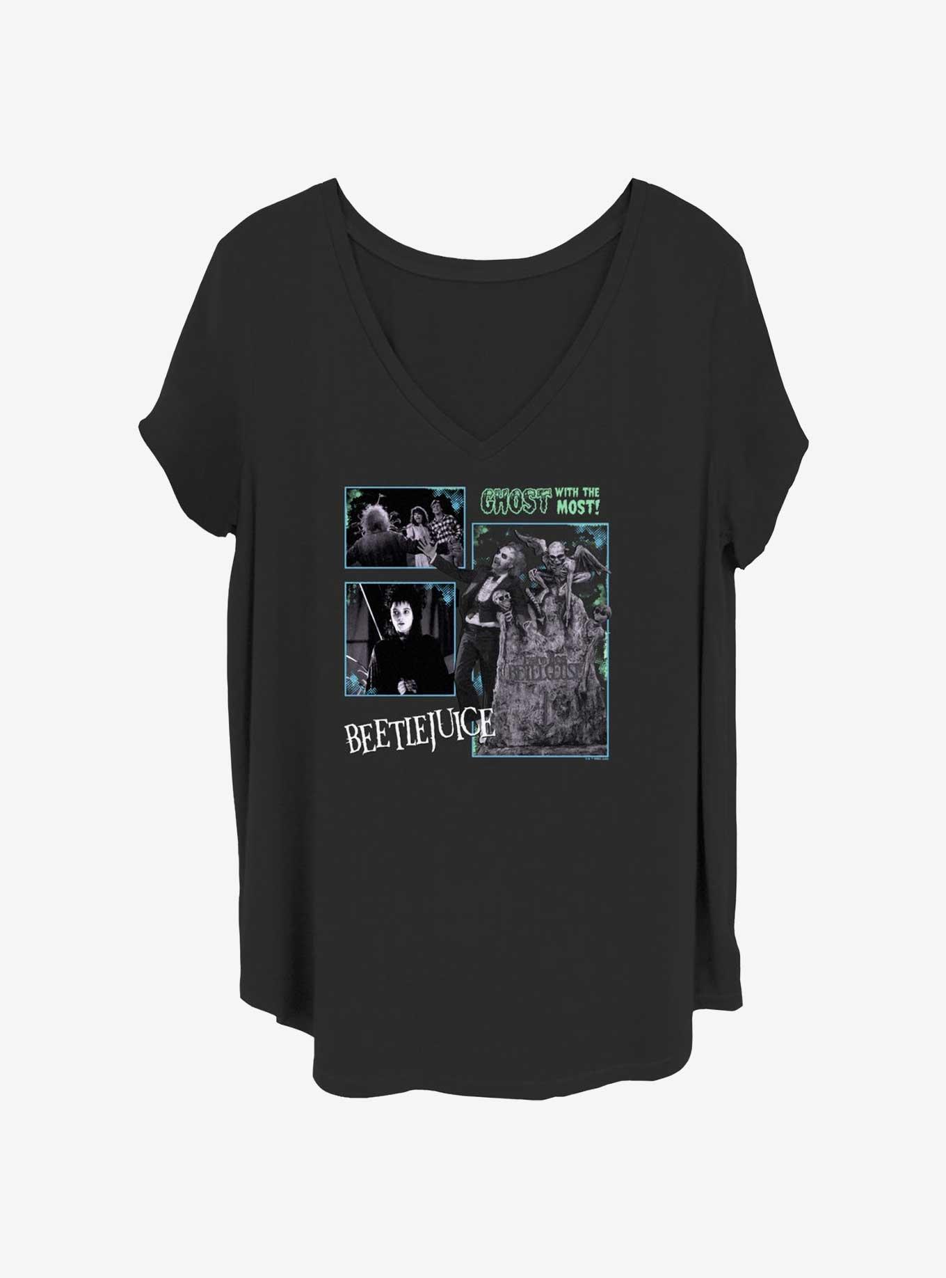 Beetlejuice Ghost With The Most Womens T-Shirt Plus Size, BLACK, hi-res