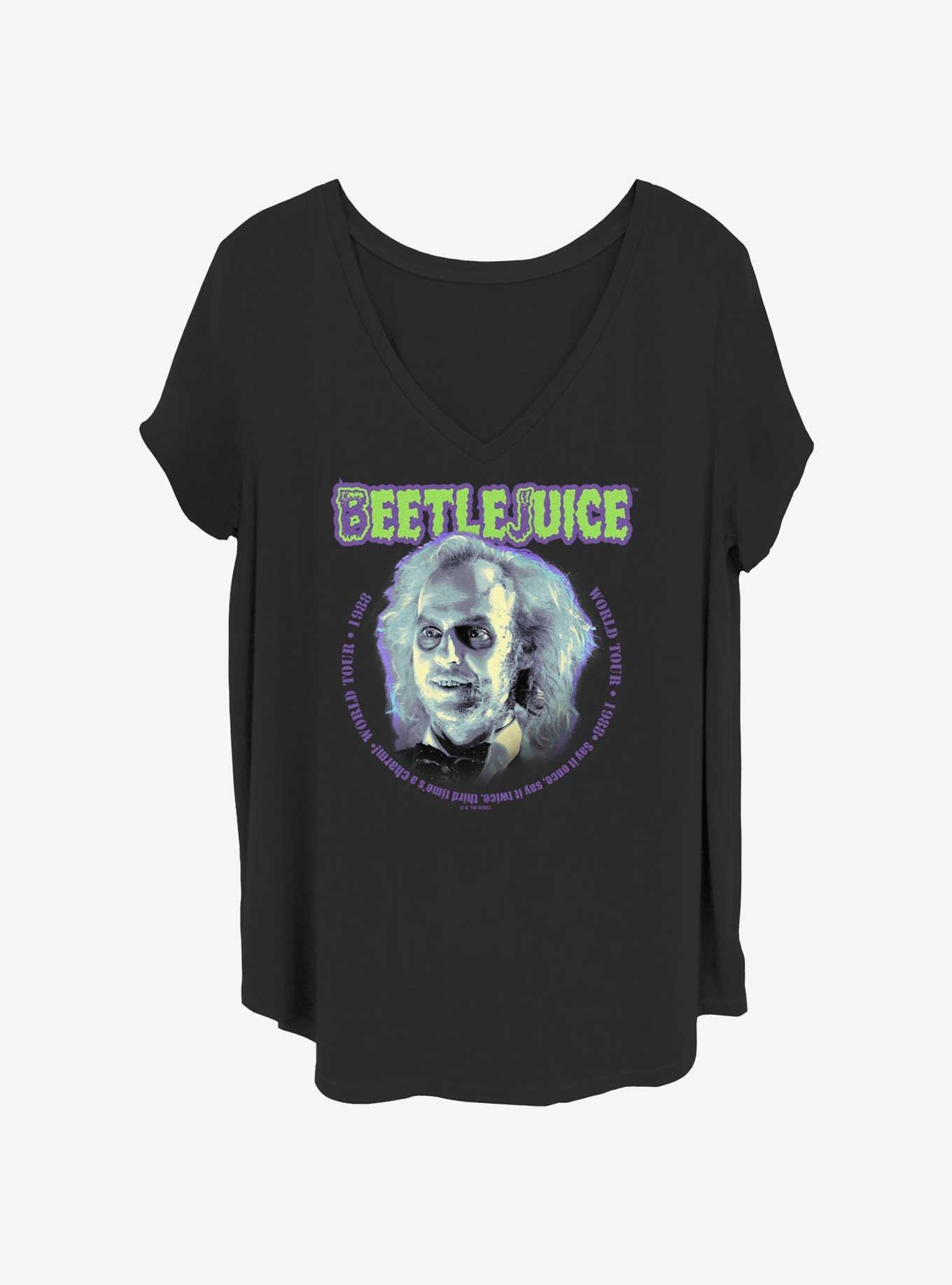 Beetlejuice Beetle Band Womens T-Shirt Plus Size, BLACK, hi-res