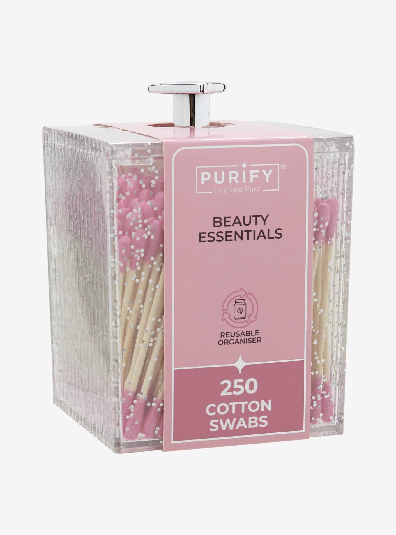 Silver Sparkle Cotton Swab Container, , hi-res