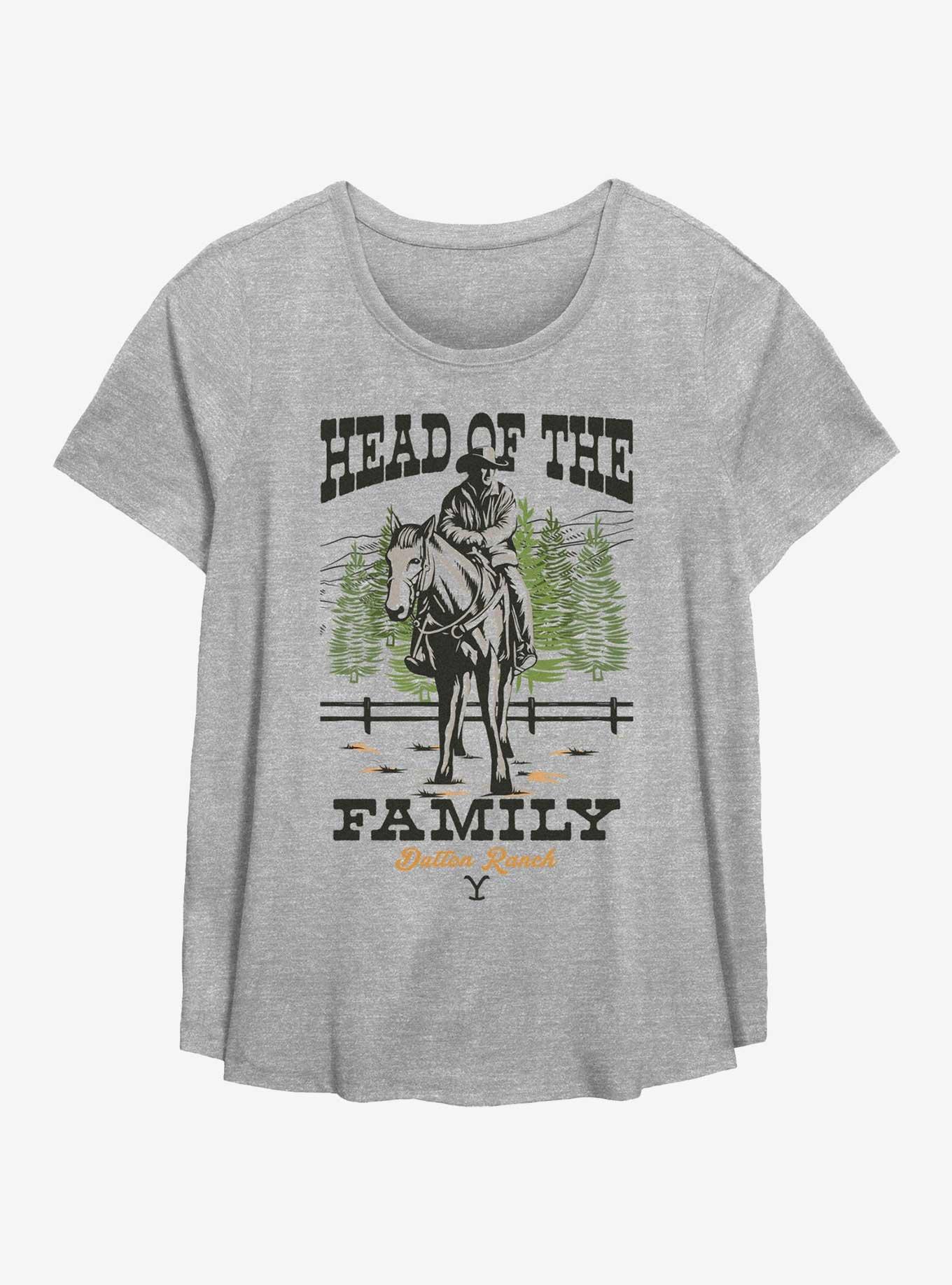 Yellowstone High Horse Womens T-Shirt Plus Size, HEATHER GR, hi-res