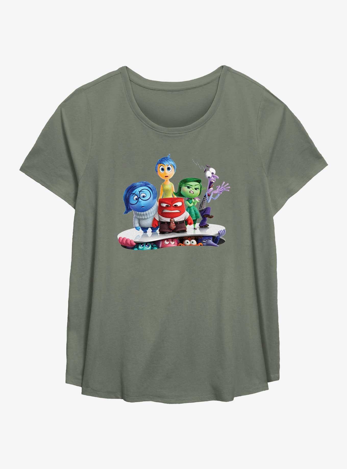 Disney Pixar Inside Out New Emotions Womens T-Shirt Plus Size, SAGE, hi-res