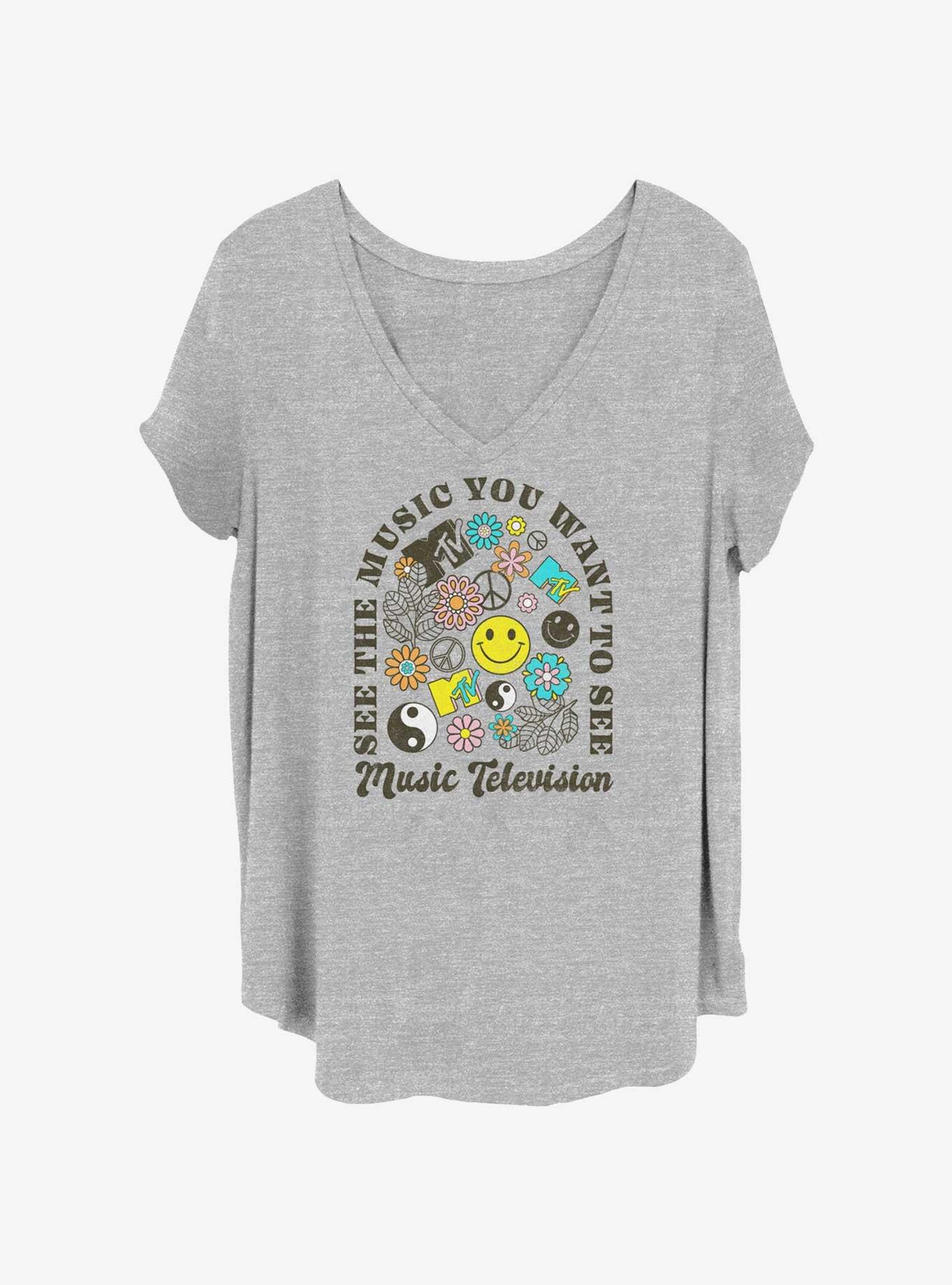 MTV Hippy Mtv Womens T-Shirt Plus Size, , hi-res