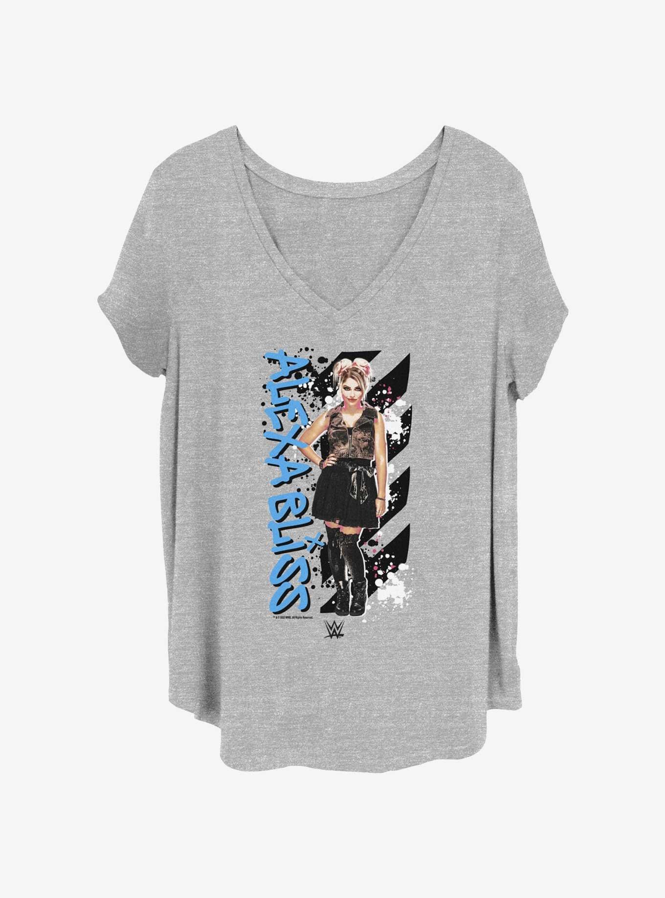 WWE Bliss Womens T-Shirt Plus Size, HEATHER GR, hi-res view 1