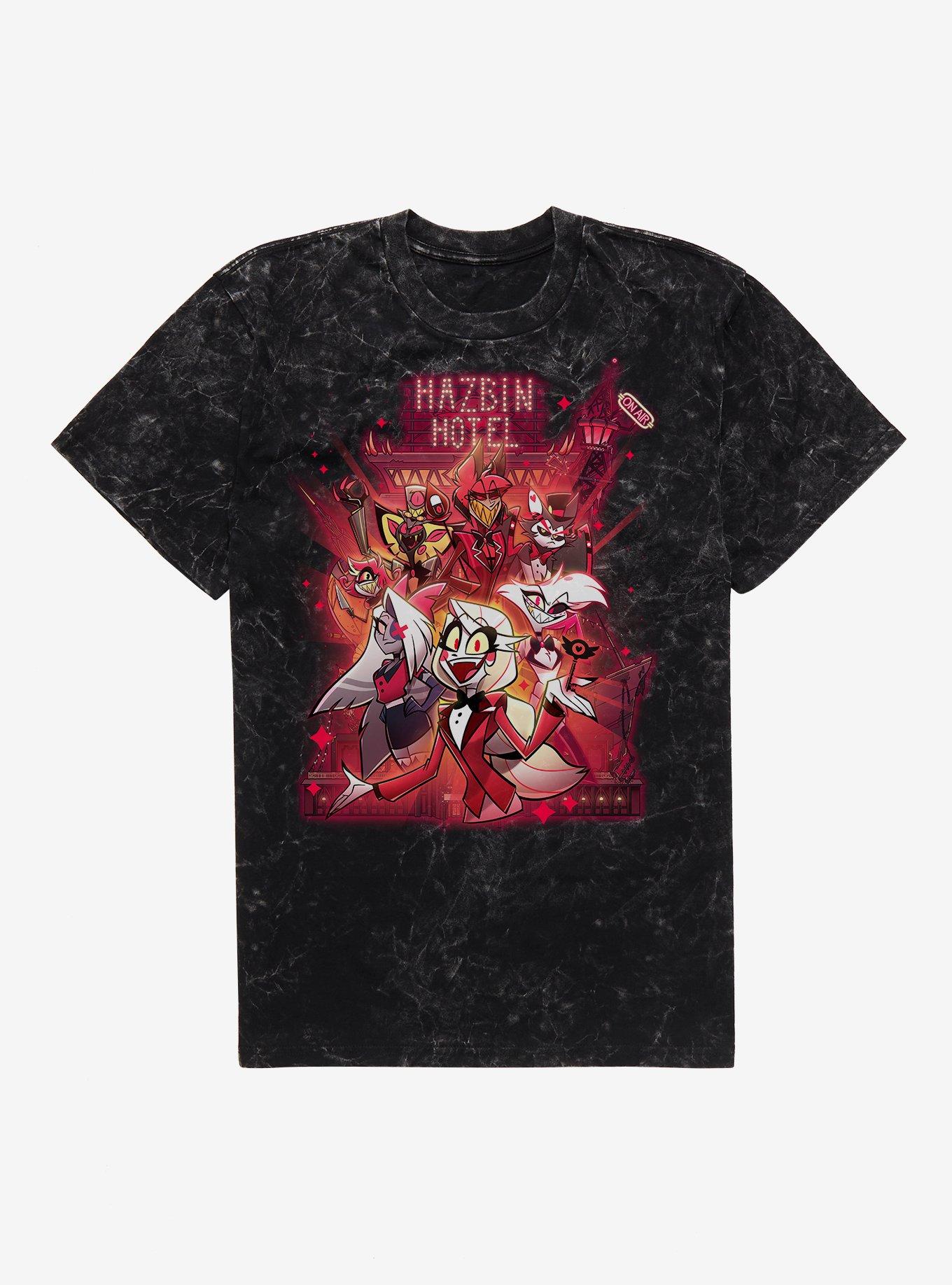 Hazbin Hotel Group Mineral Wash T-Shirt, , hi-res