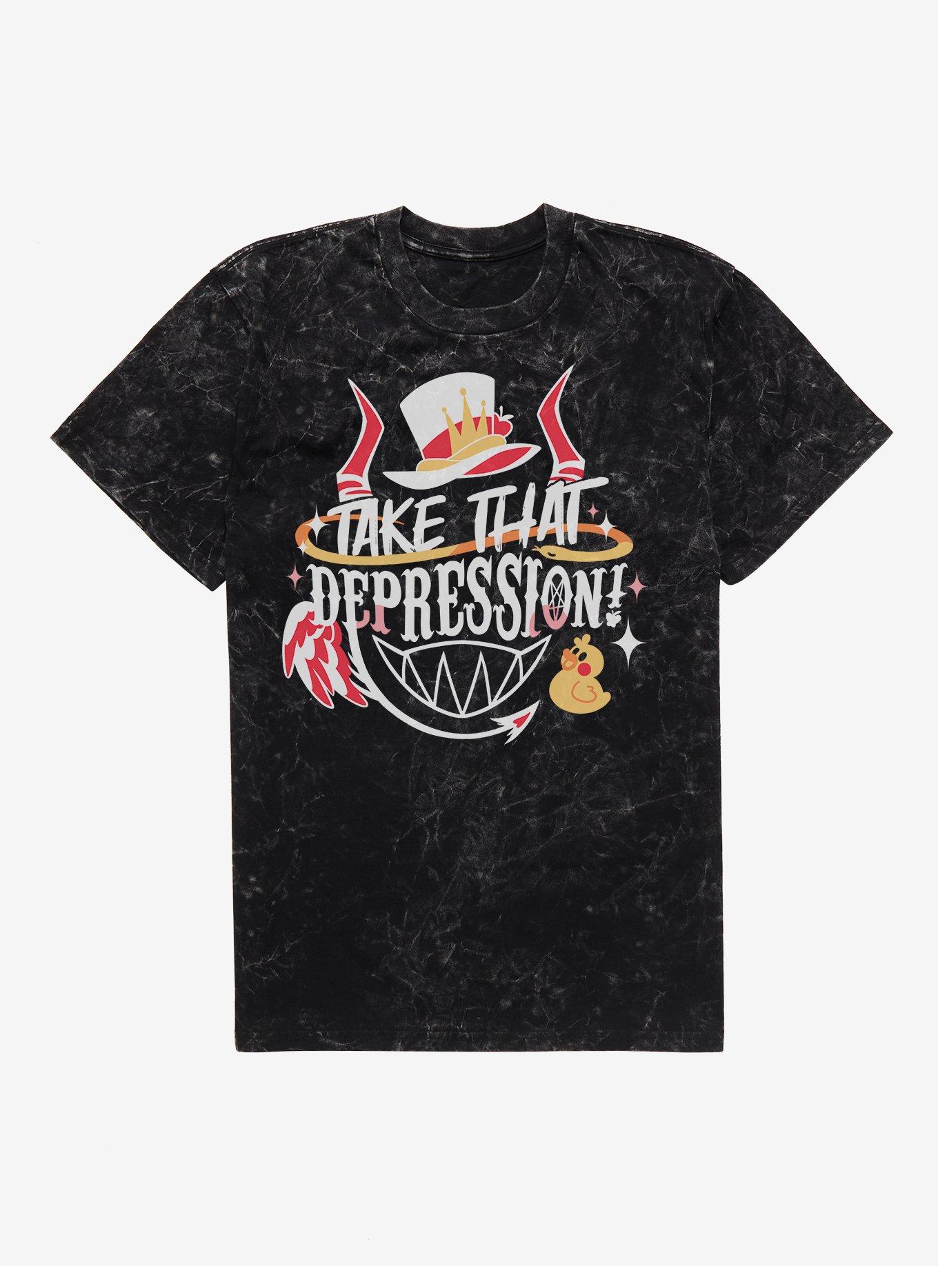 Hazbin Hotel Lucifer Take That Depression Mineral Wash T-Shirt, , hi-res