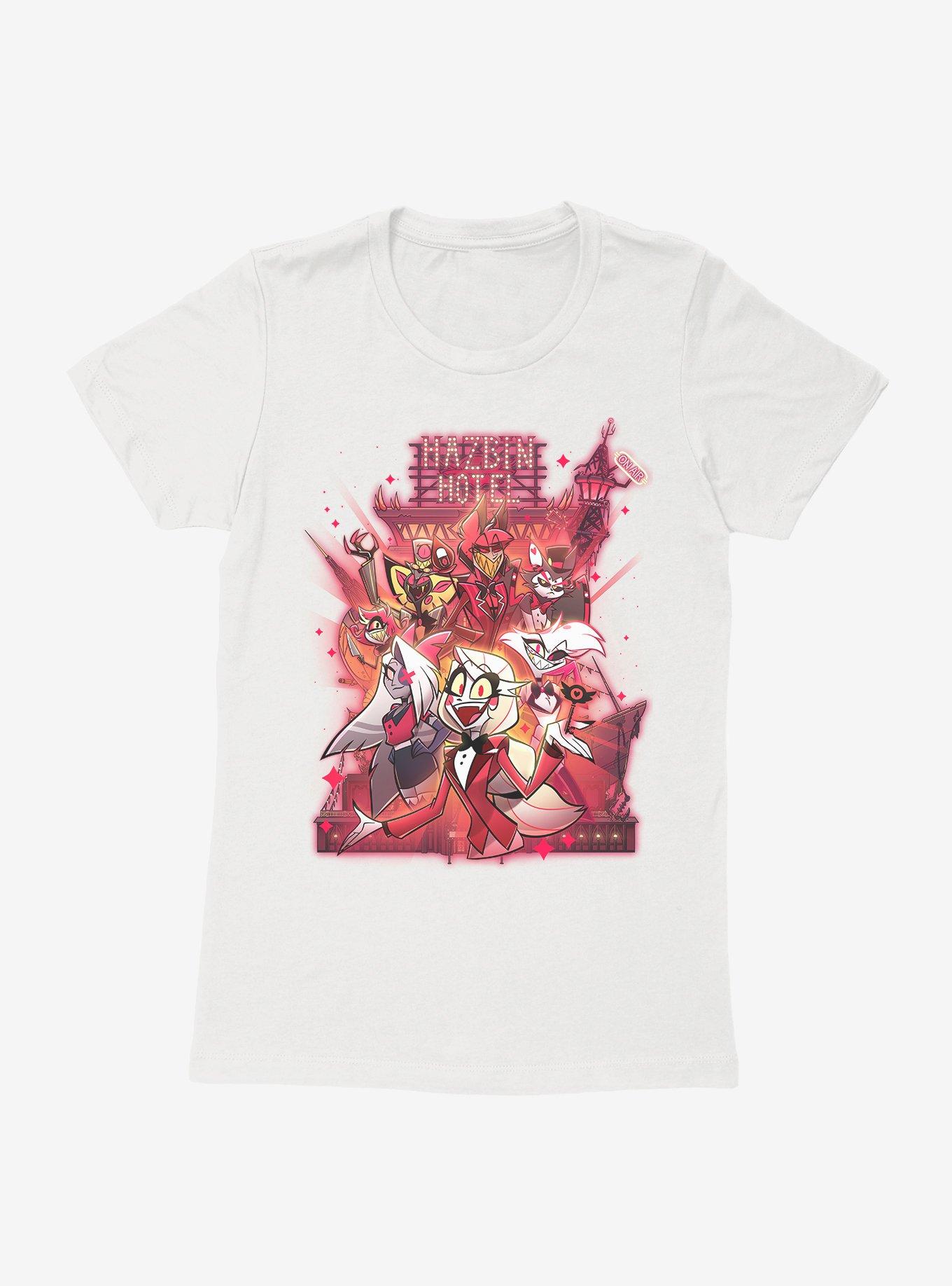 Hazbin Hotel Group Womens T-Shirt, WHITE, hi-res