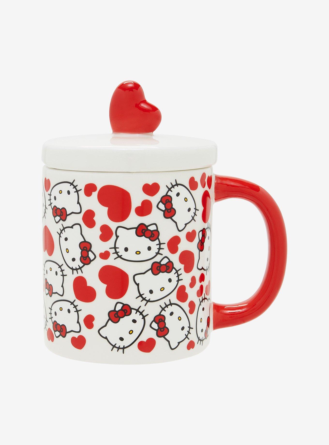 Hello Kitty Hearts Lidded Mug, , hi-res