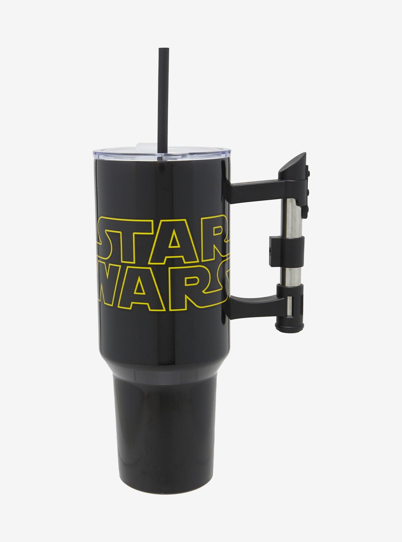 Star Wars Logo Lightsaber Steel Travel Cup, , hi-res