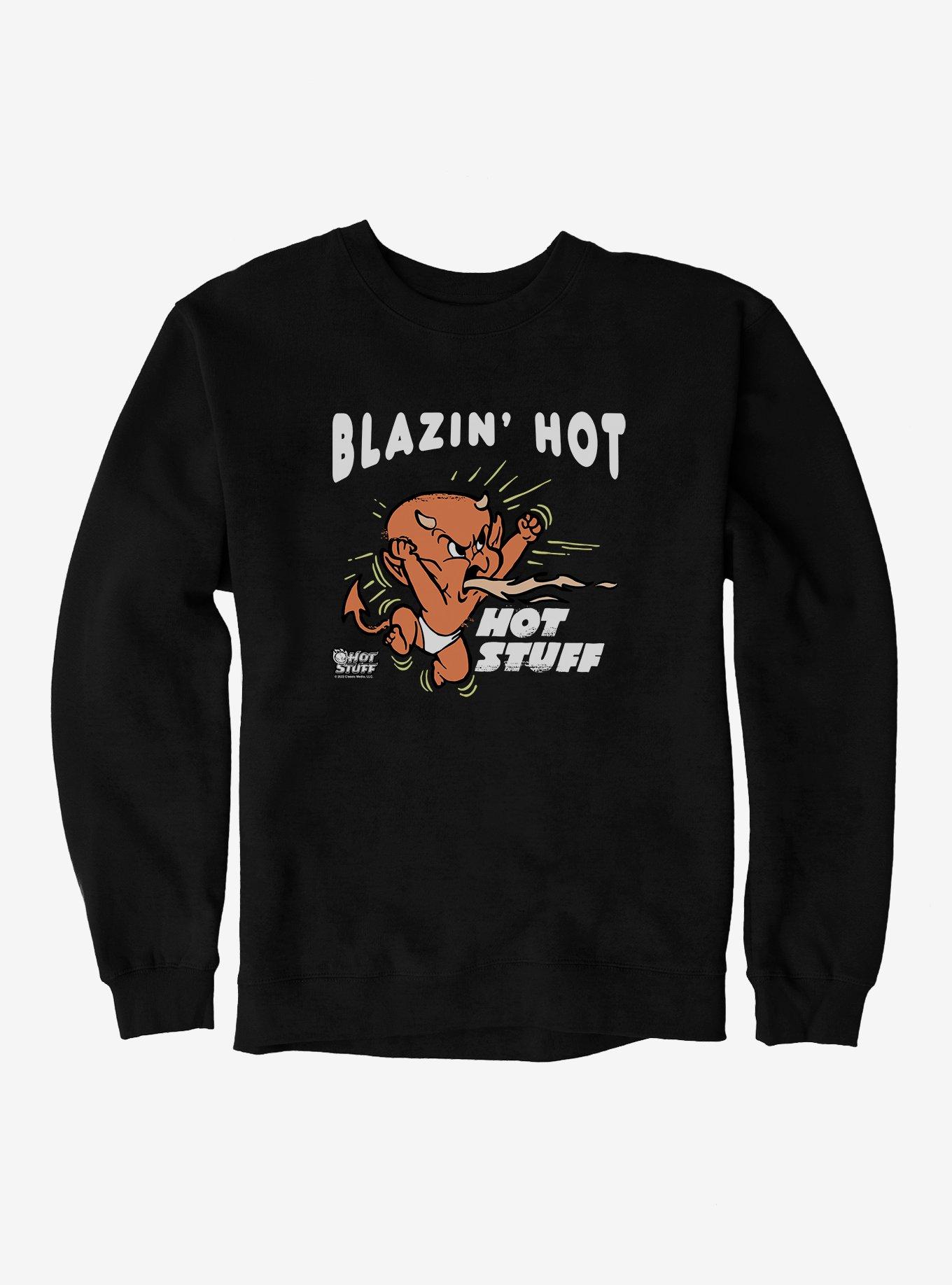 Hot Stuff Blazin' Hot Sweatshirt, BLACK, hi-res