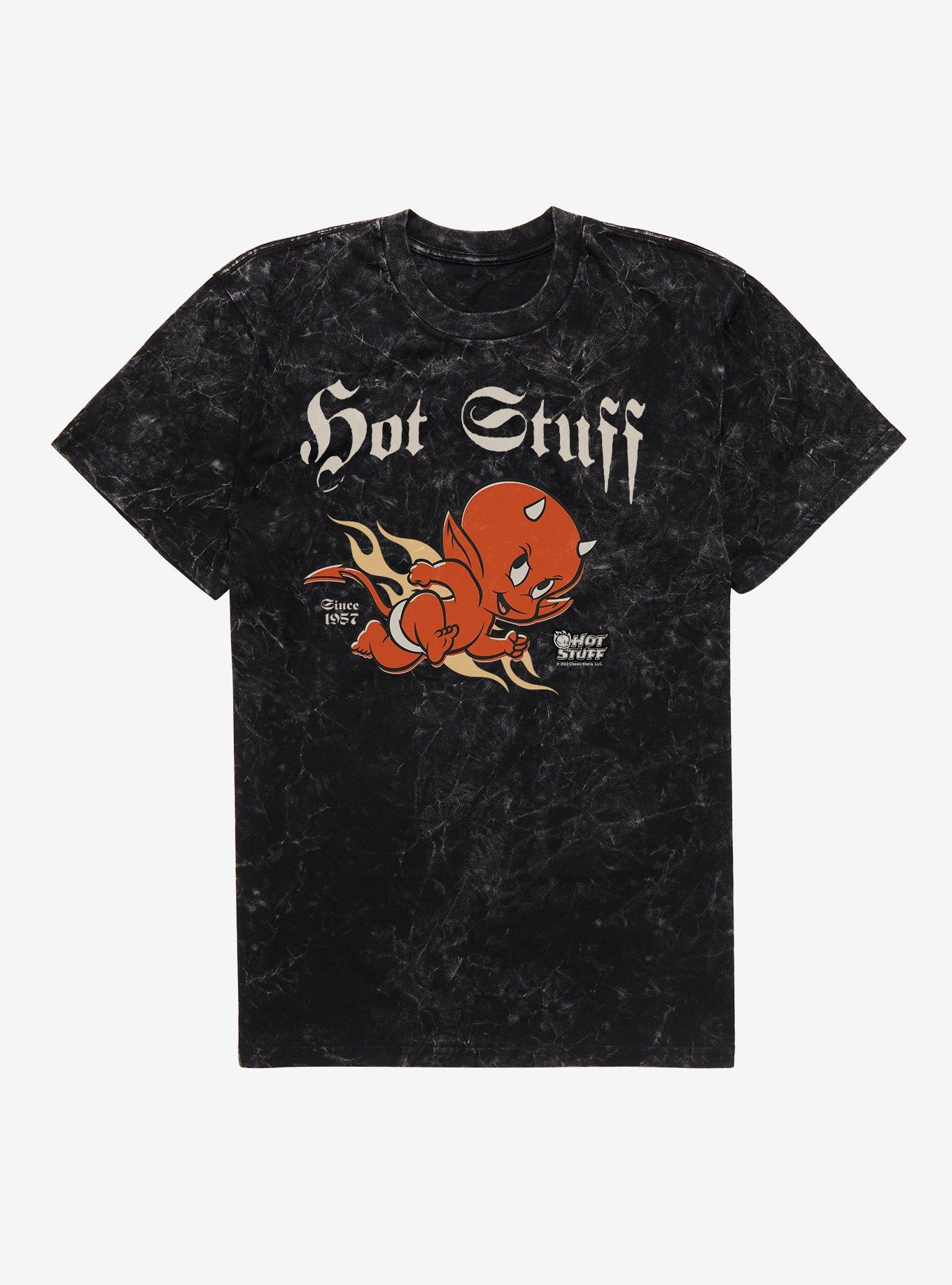 Hot Stuff Since 1957 Mineral Wash T-Shirt, BLACK MINERAL WASH, hi-res