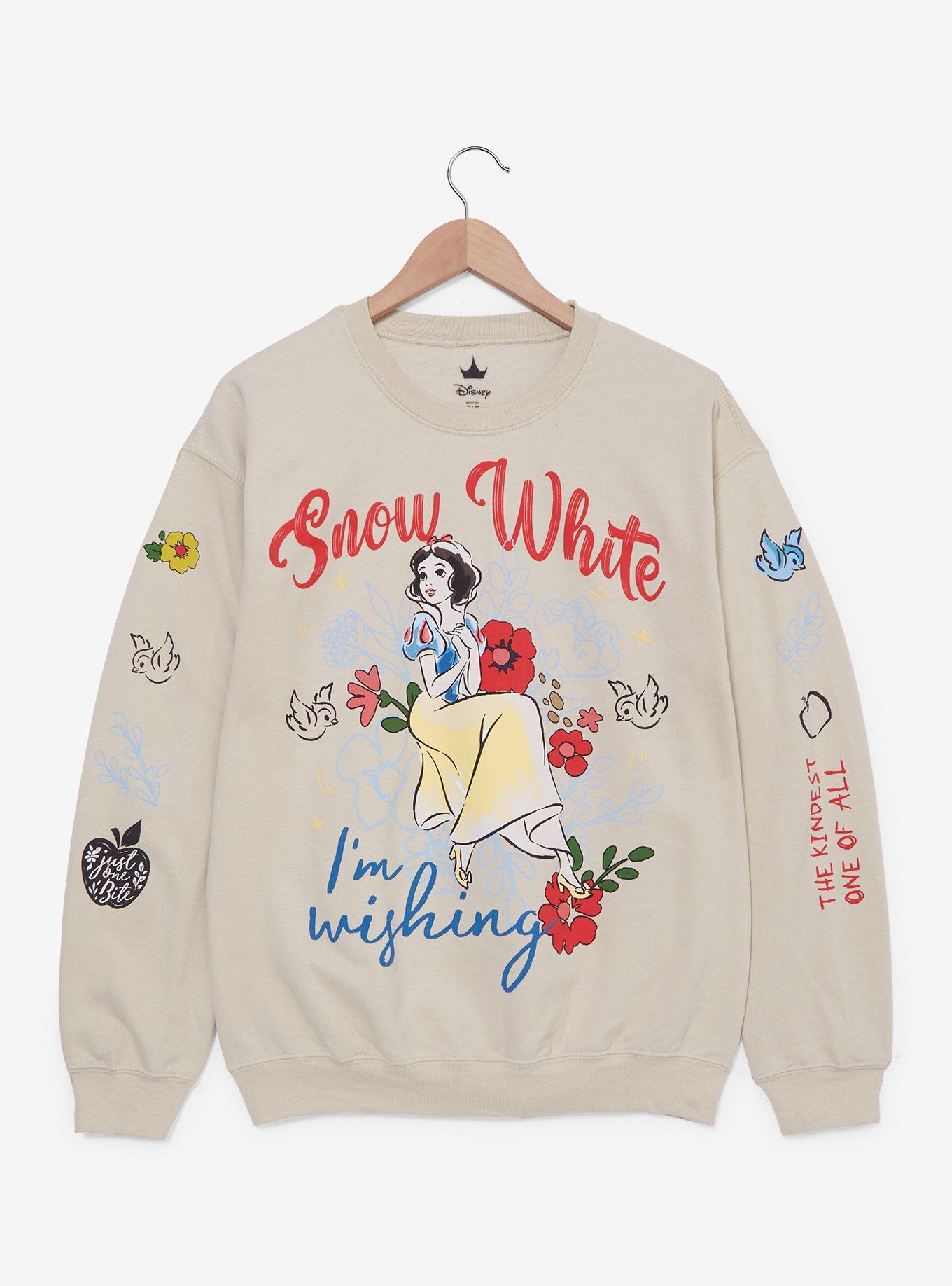 Disney Snow White and the Seven Dwarfs Snow White Doodle Icons Women's Crewneck, , hi-res