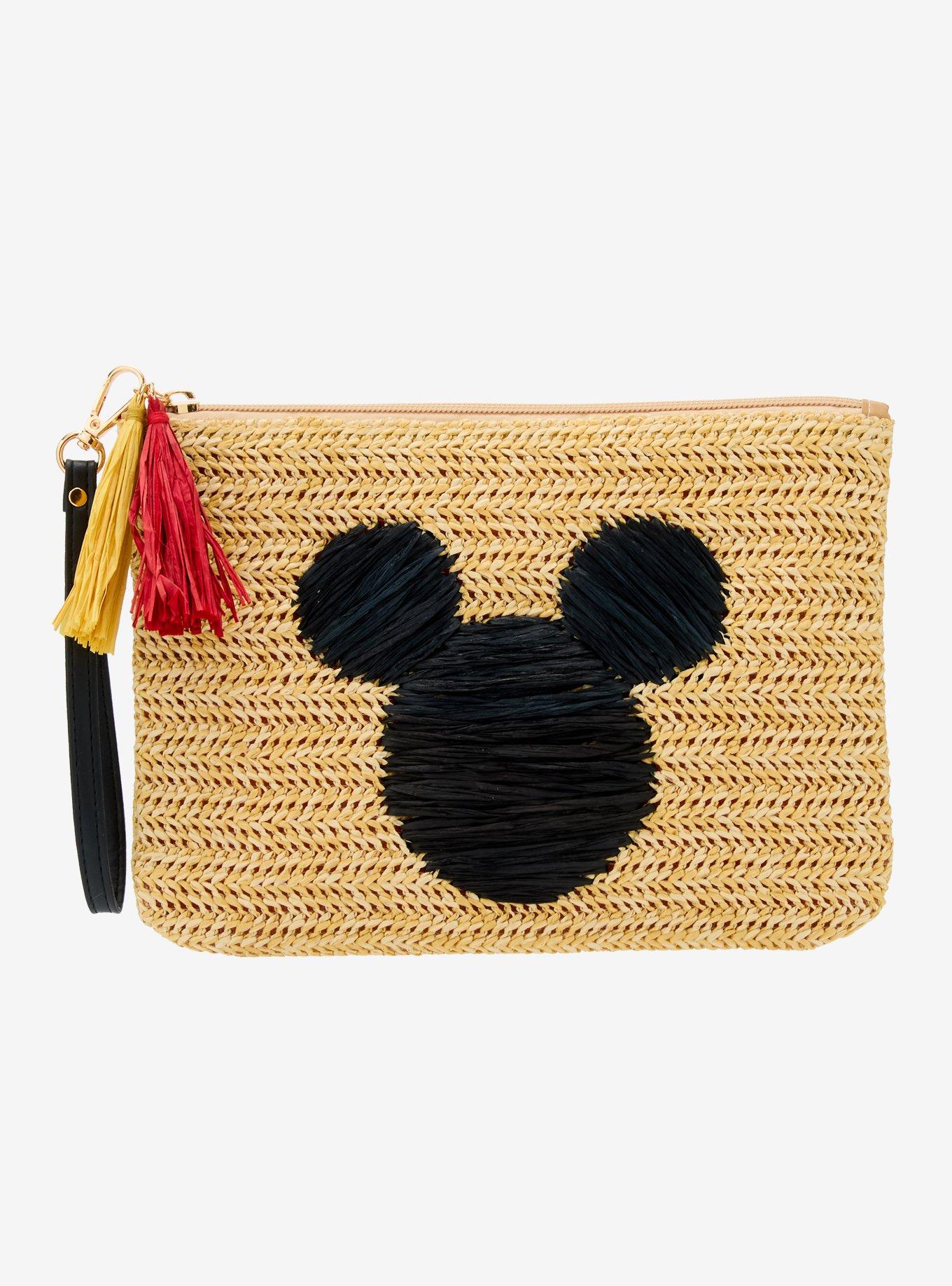 Disney Mickey Mouse Silhouette Raffia Wristlet - BoxLunch