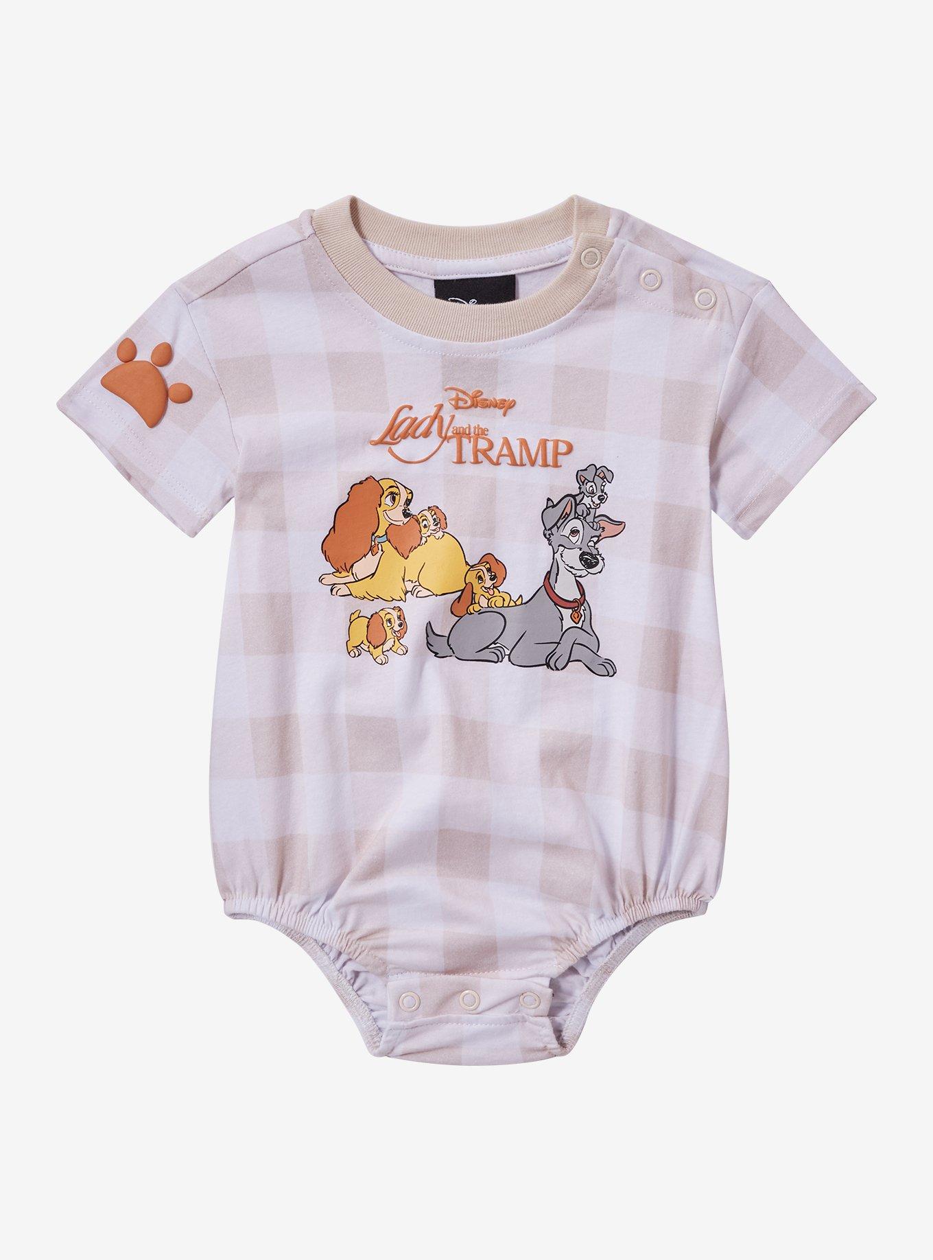 Disney Lady and the Tramp Family Portrait Infant One Piece — BoxLunch Exclusive, , hi-res