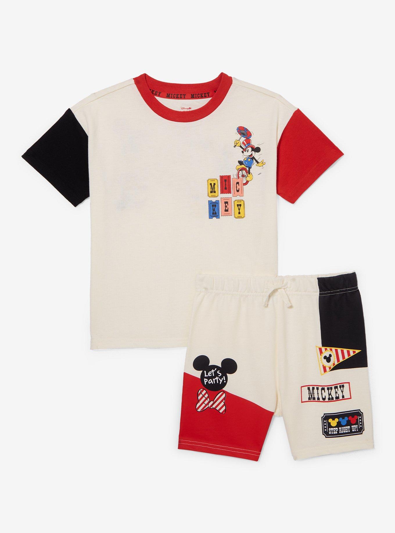 ミルク Mickey Disney Mickey Mouse Fair Retro Toddler Shirt and Shorts Set