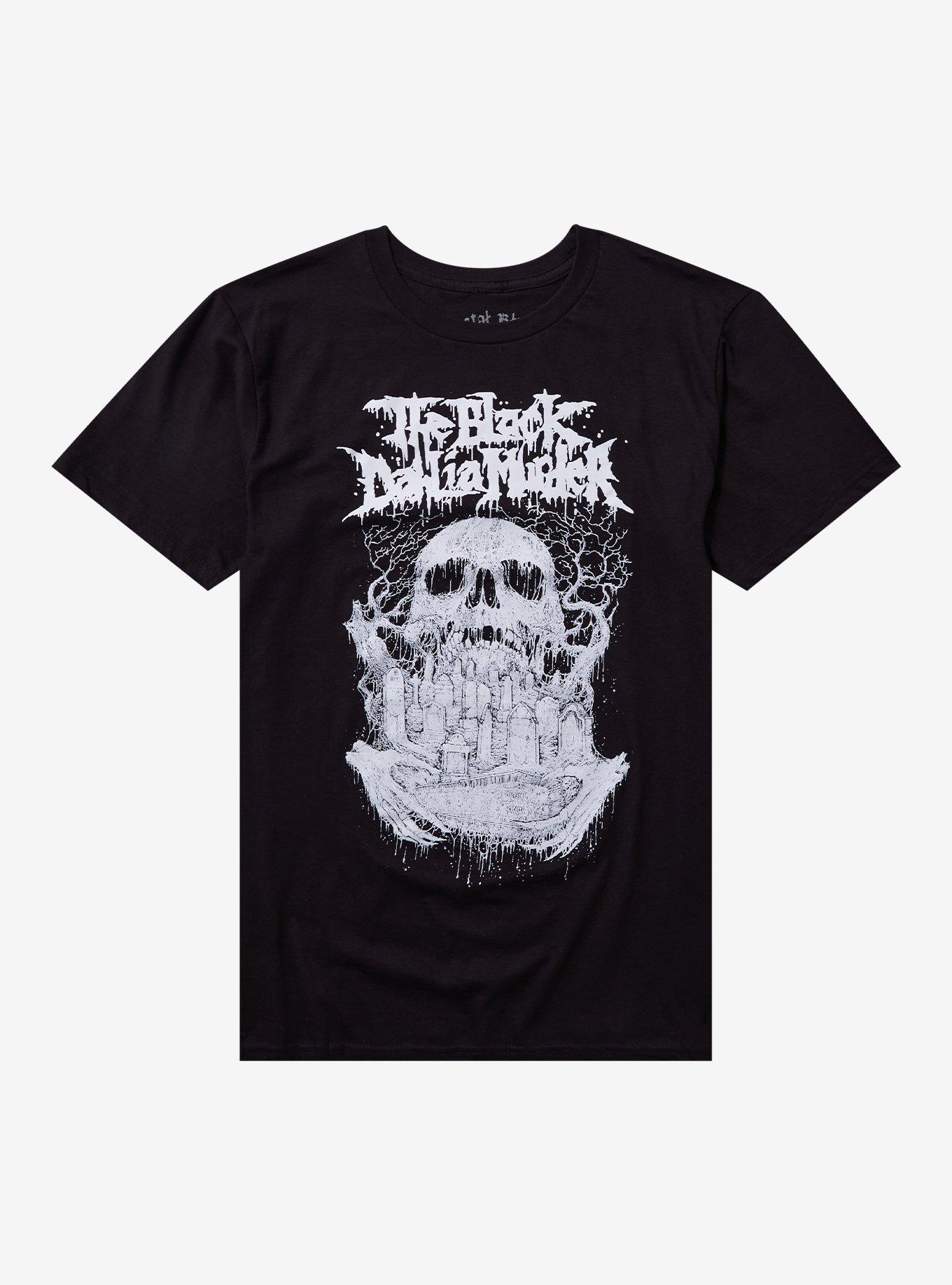 The Black Dahlia Skull Graveyard T-Shirt, BLACK, hi-res
