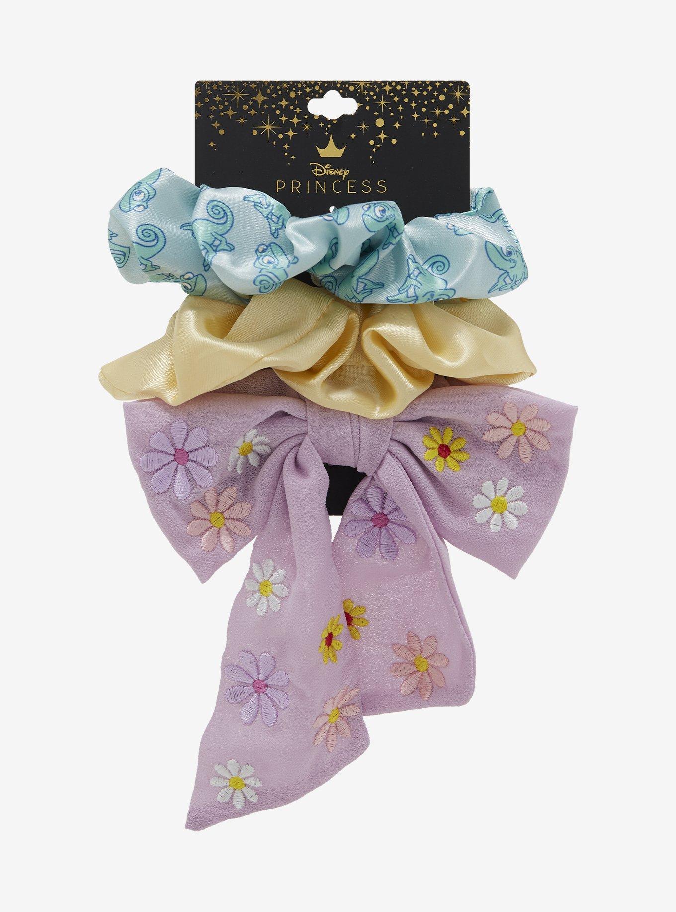 Disney Tangled Floral Bow Satin Scrunchy Set, , hi-res