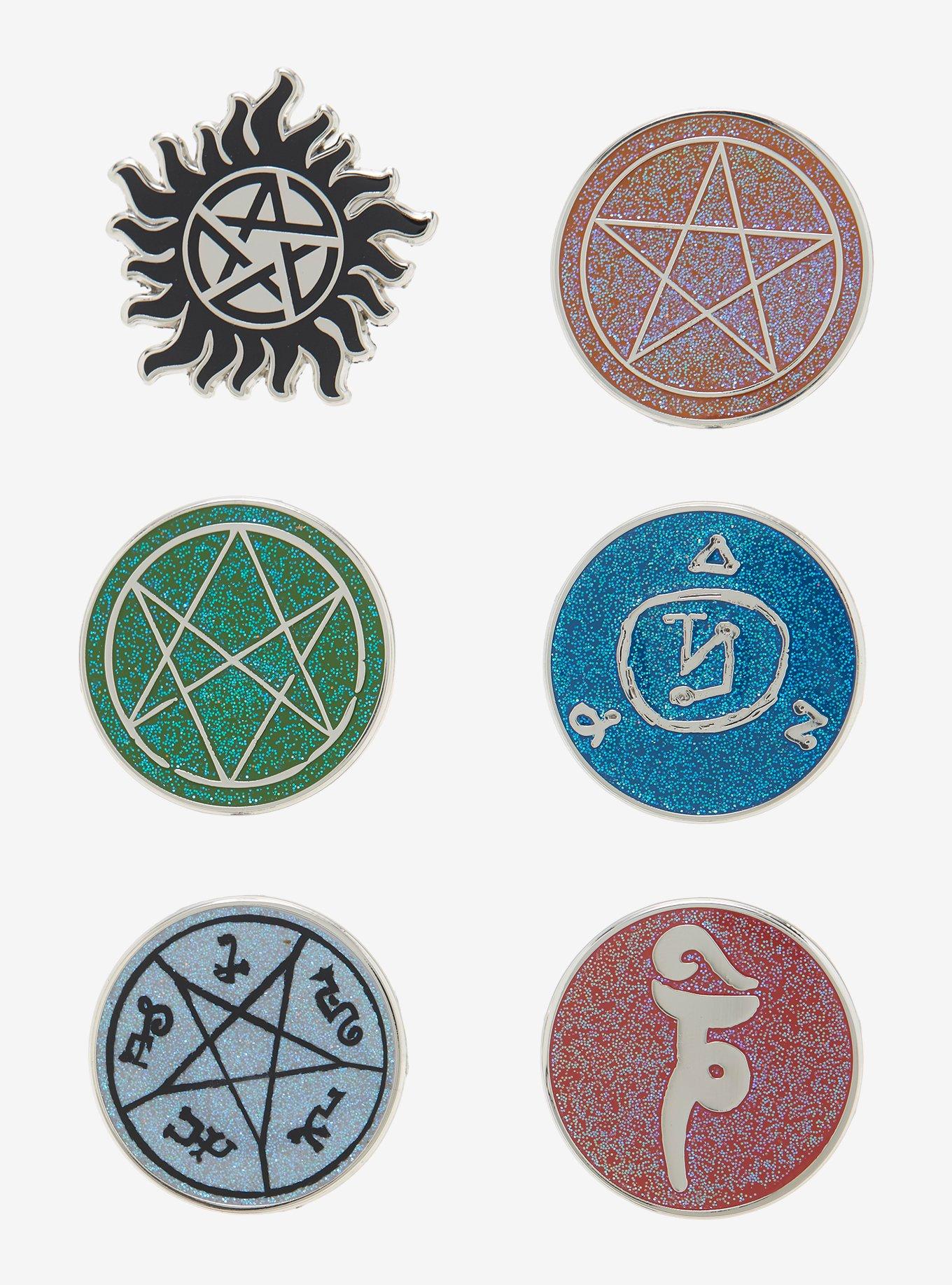 Supernatural Symbols Blind Box Enamel Pin, , hi-res