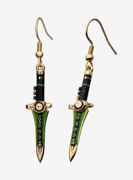Mighty Morphin Power Rangers Dragon Sword Drop Earrings | BoxLunch