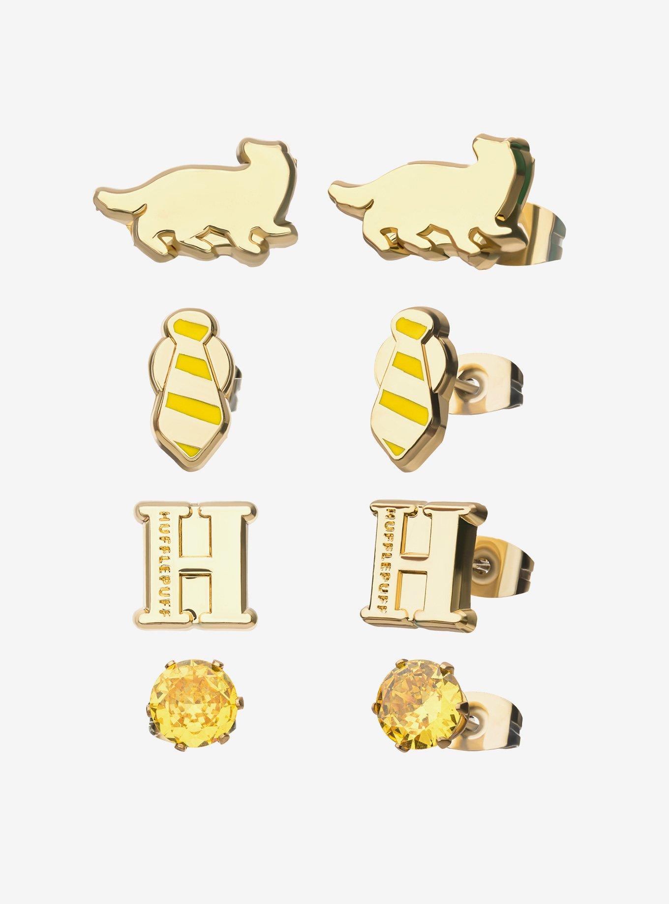 Harry Potter Hufflepuff Stud Earring Set, , hi-res