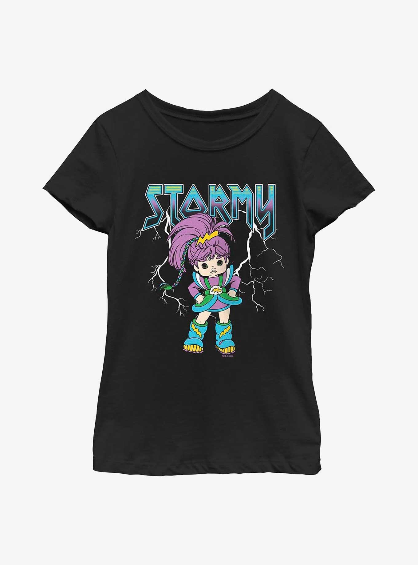 Rainbow Brite Metal Stormy Youth Girls T-Shirt, BLACK, hi-res